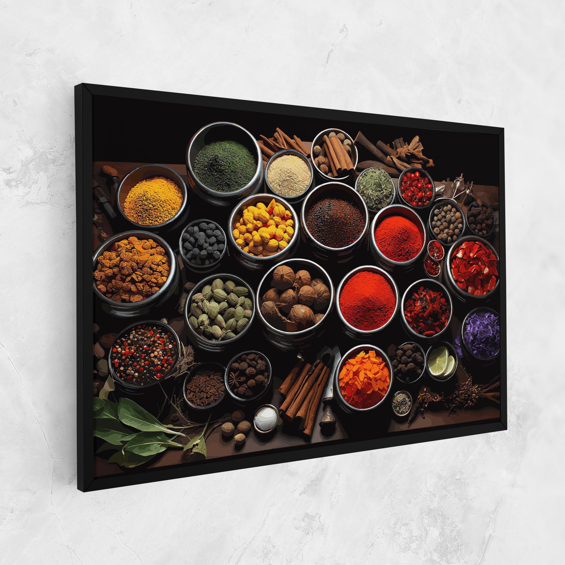 Leinwandbild Colorful Herbs Art mockup 1