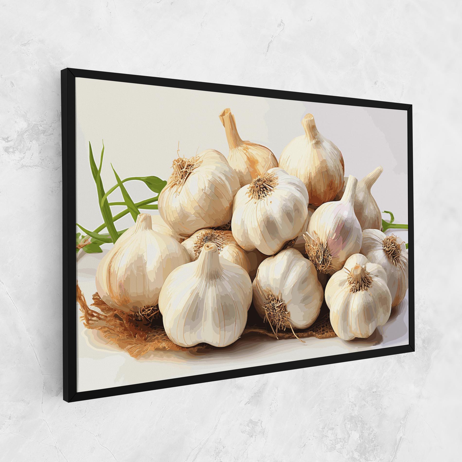 Leinwandbild Garlic Art mockup 1