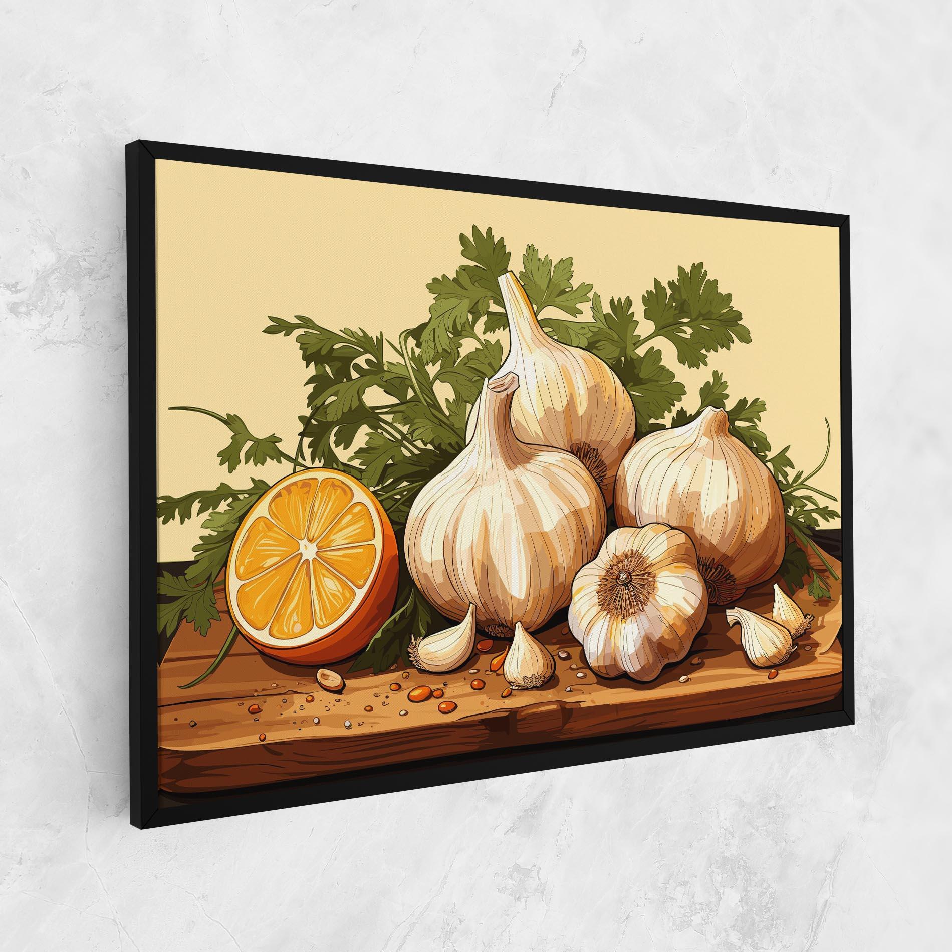 Leinwandbild Garlic Lemon mockup 1