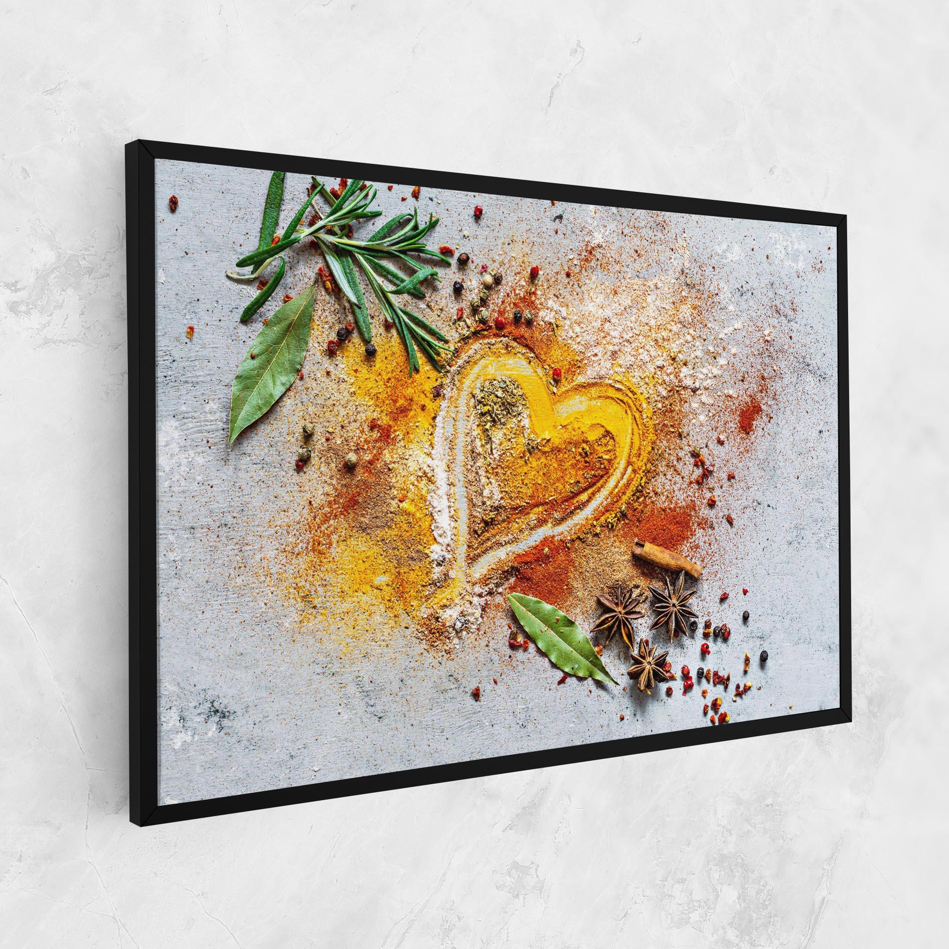 Leinwandbild Heart Spice Powders mockup 1