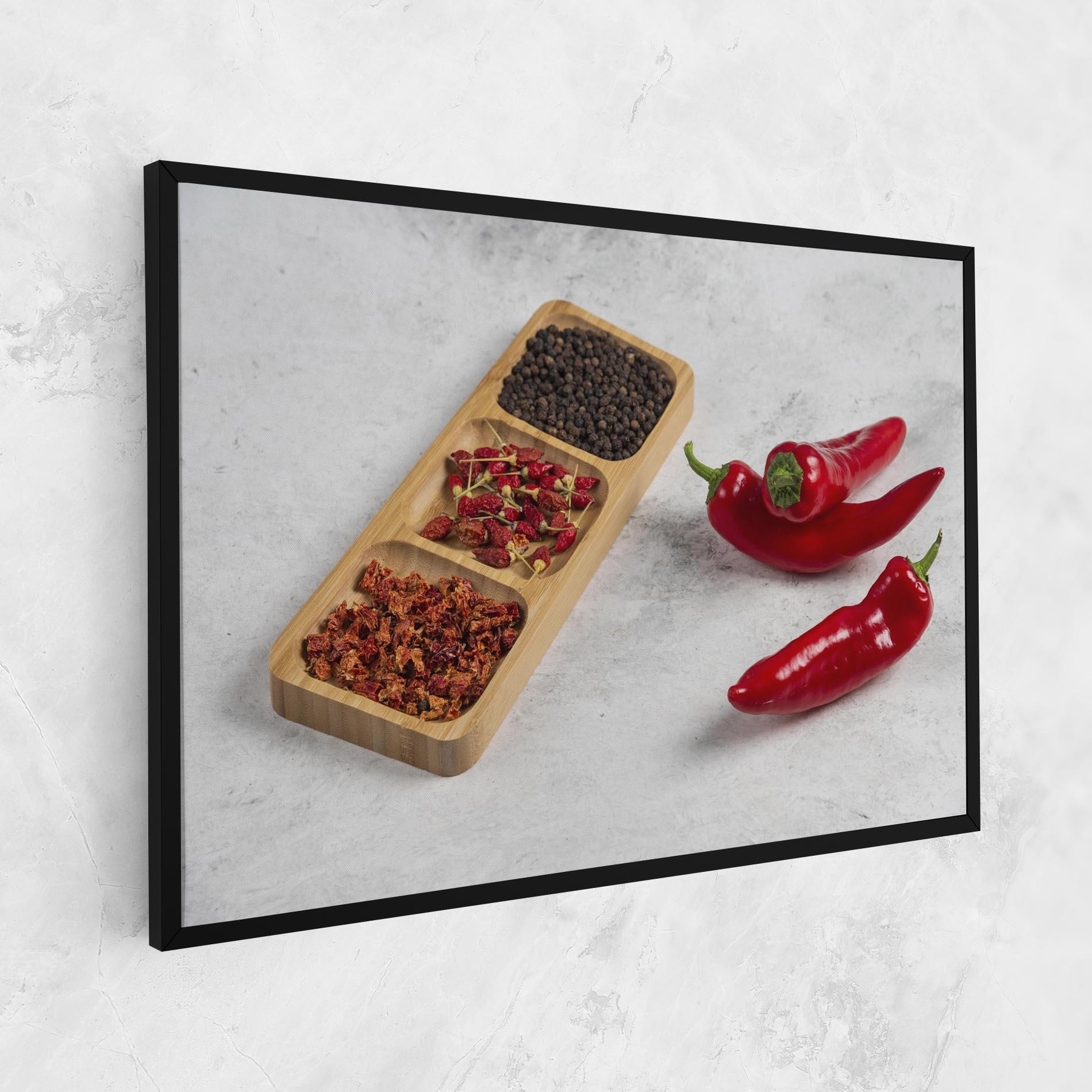 Leinwandbild Hot Chili Spices mockup 1