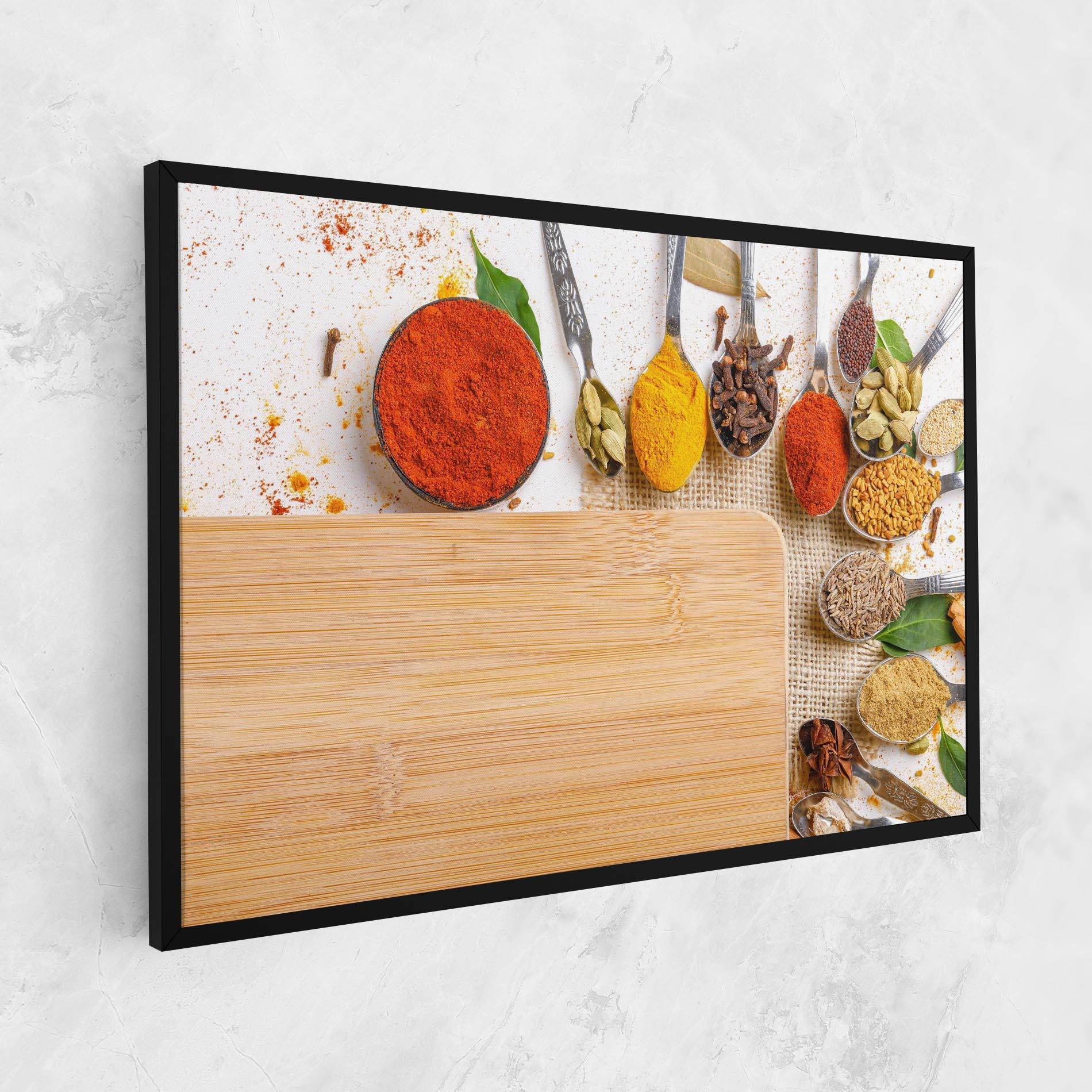 Leinwandbild Spices Spoons mockup 1