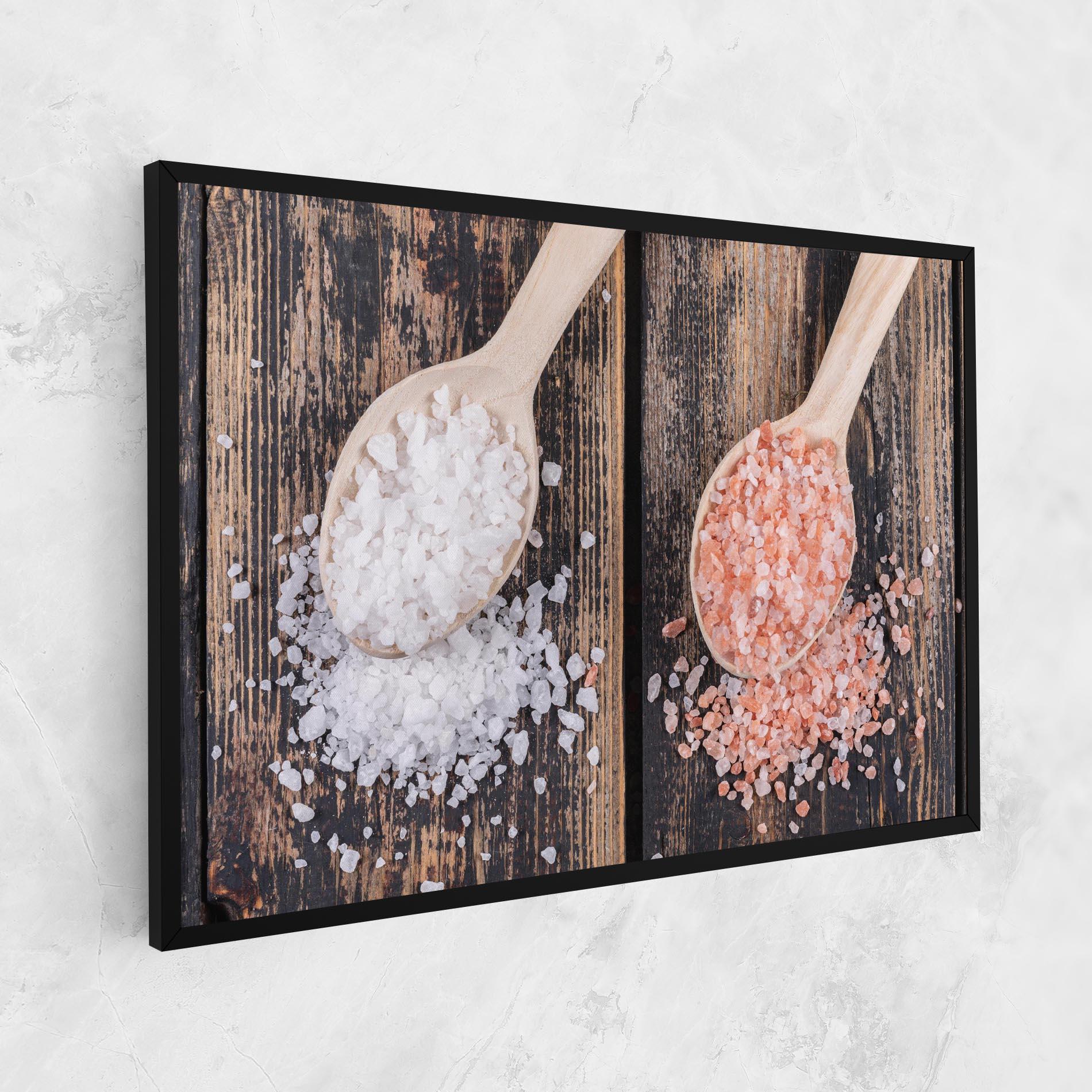 Leinwandbild Wooden Spoons Sea Salt mockup 1