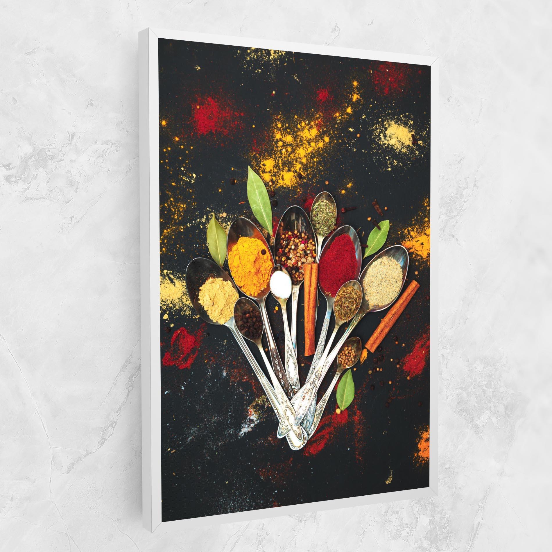 Leinwandbild Cooking Spices Spoons mockup 1