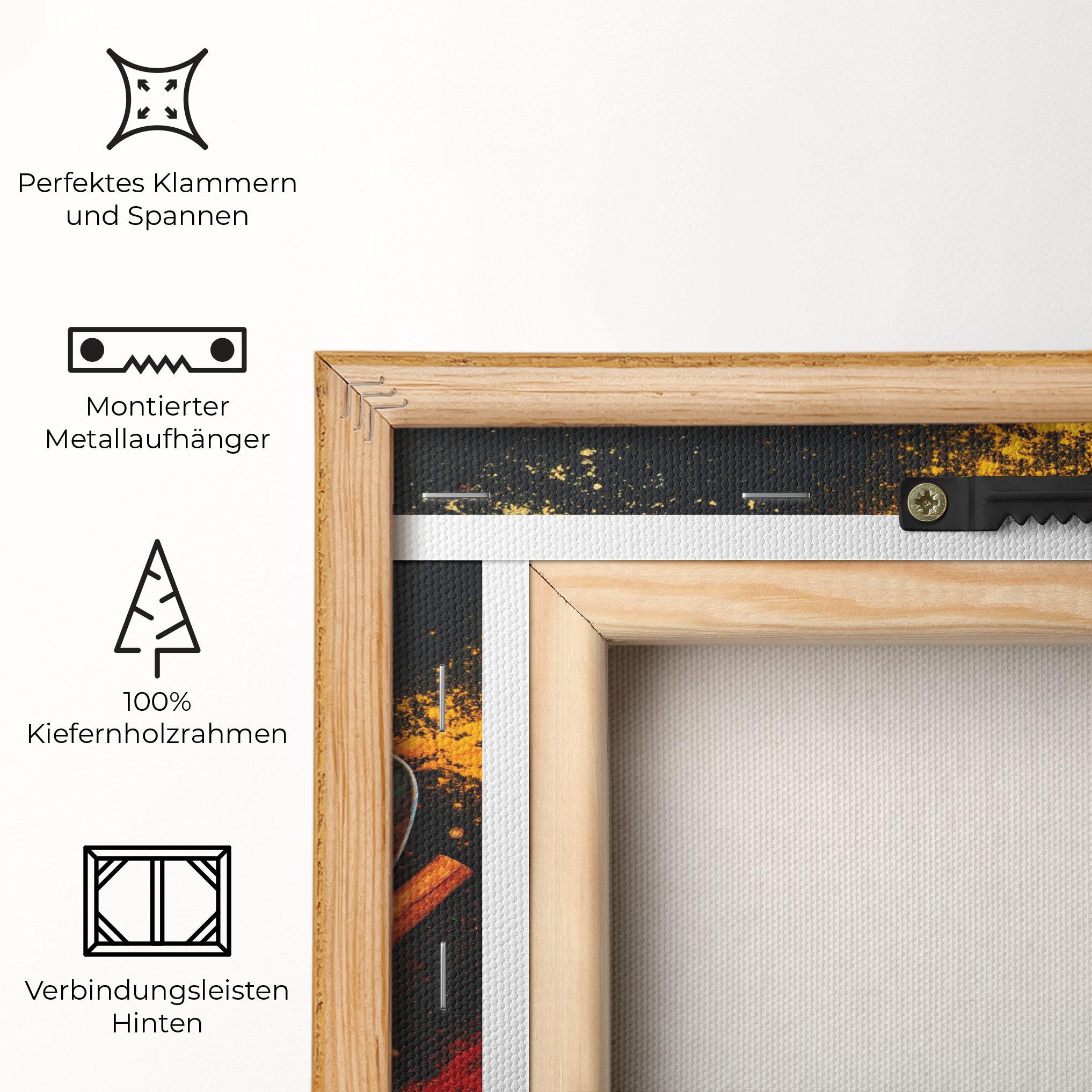 Leinwandbild Cooking Spices Spoons mockup 5
