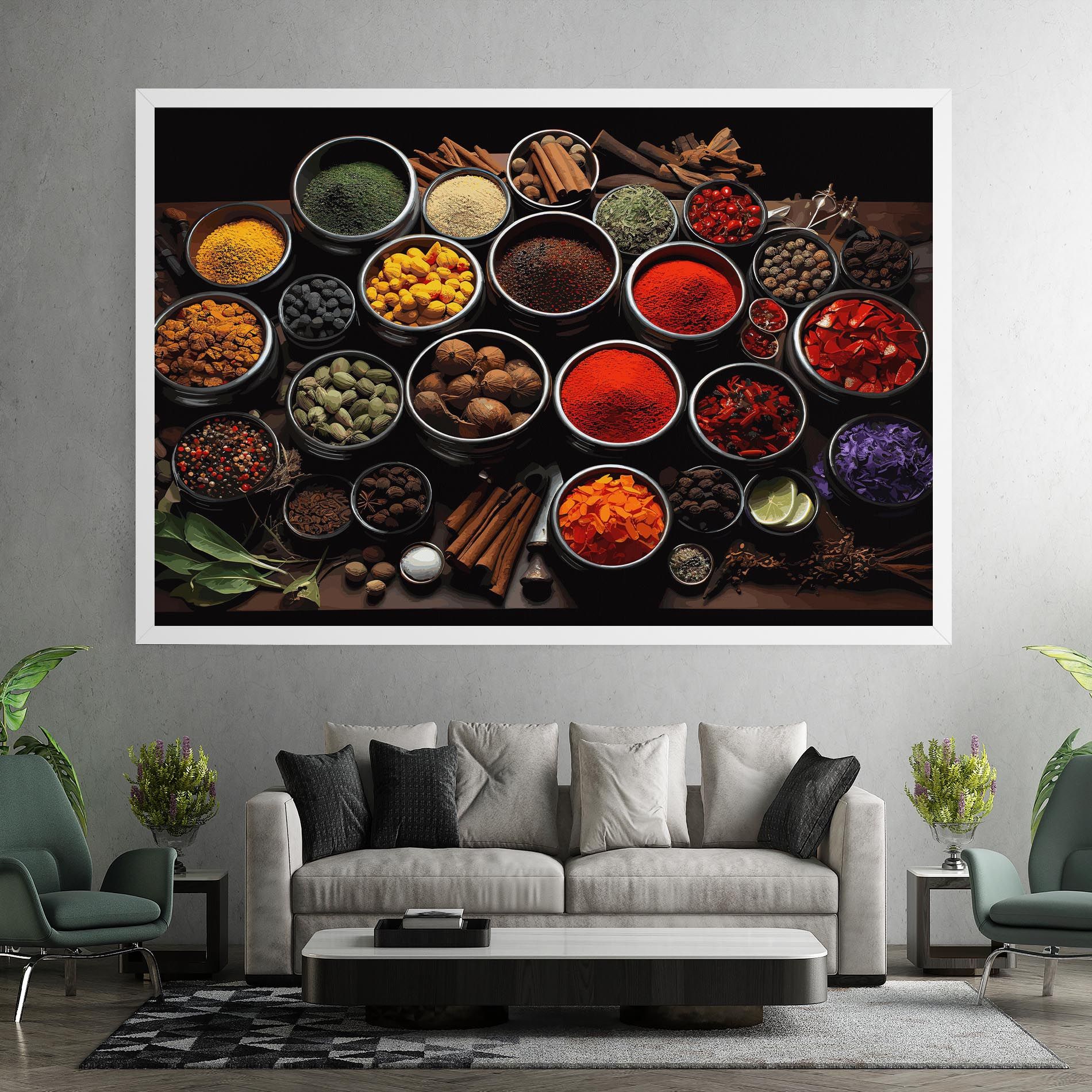 Colorful Herbs Art mockup 7
