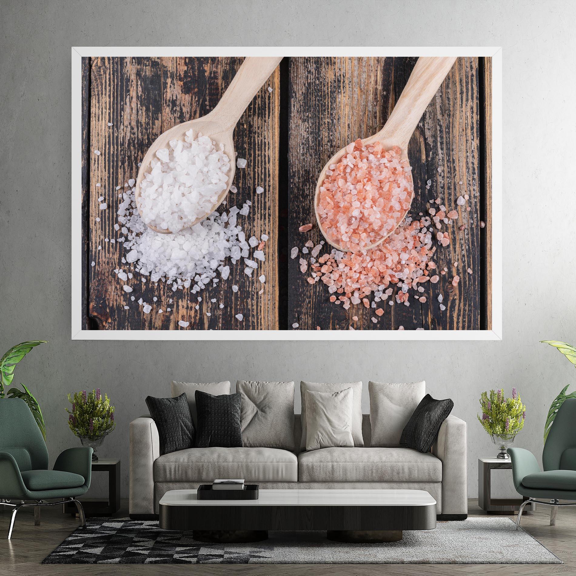 Leinwandbild Wooden Spoons Sea Salt mockup 7