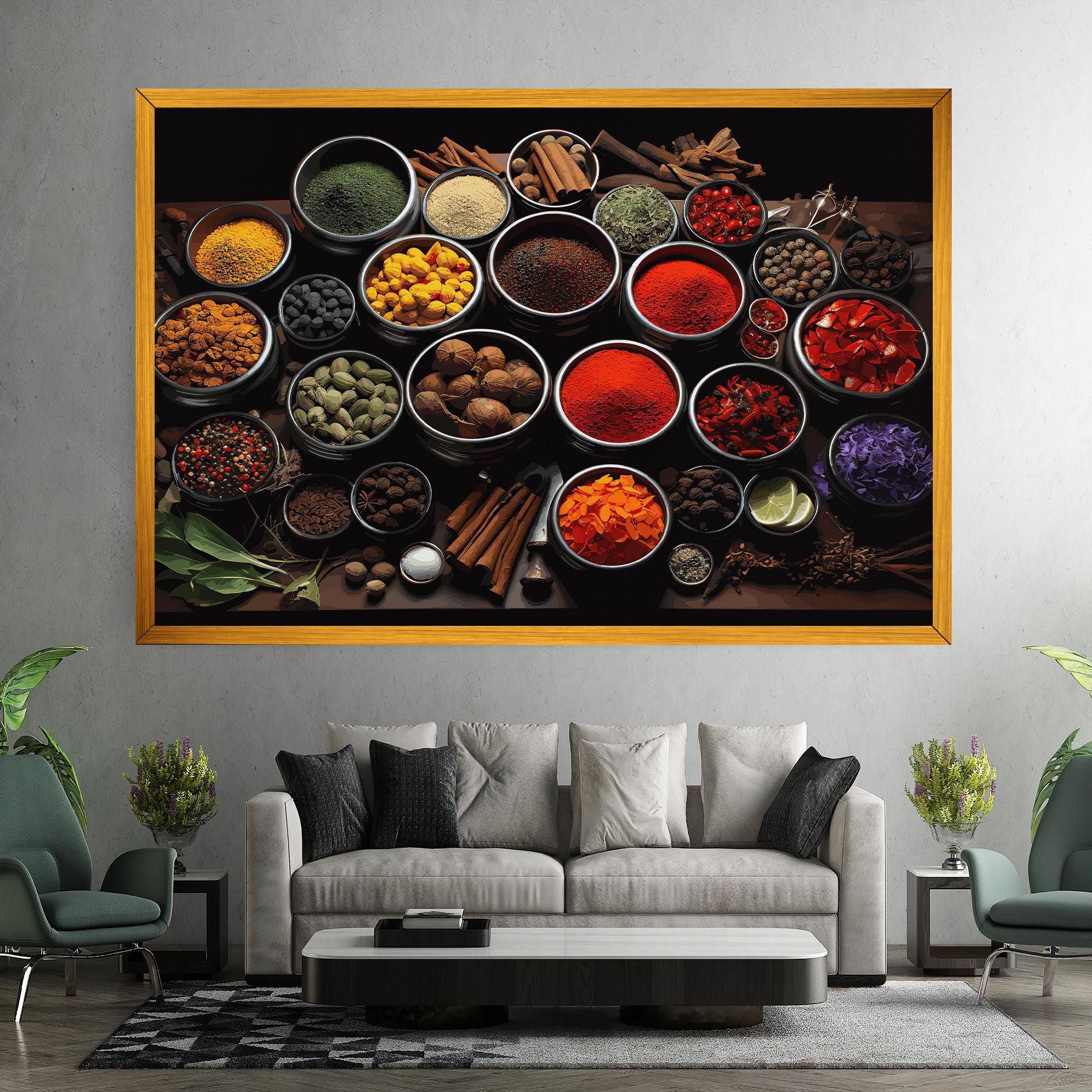 Colorful Herbs Art mockup 7