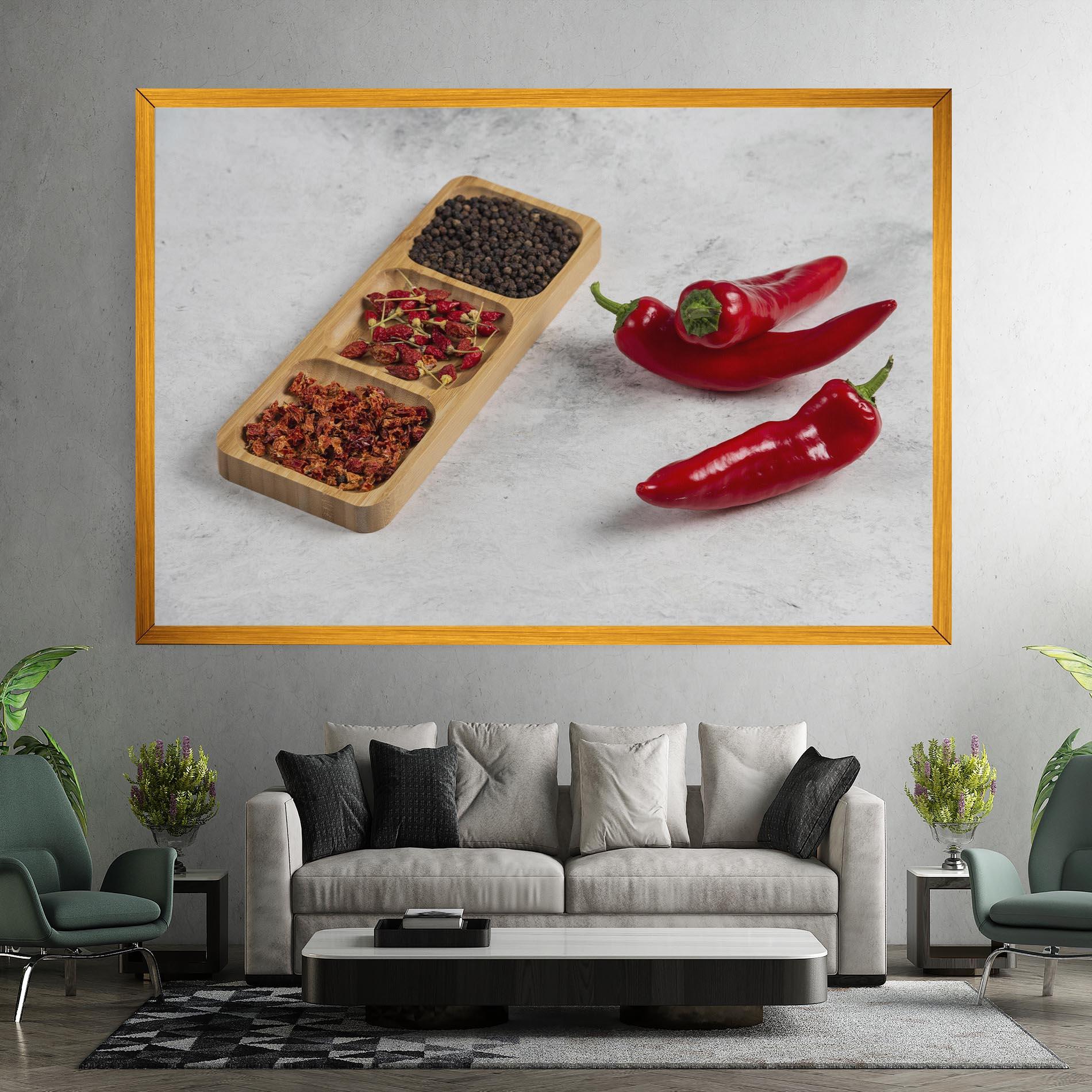 Leinwandbild Hot Chili Spices mockup 7