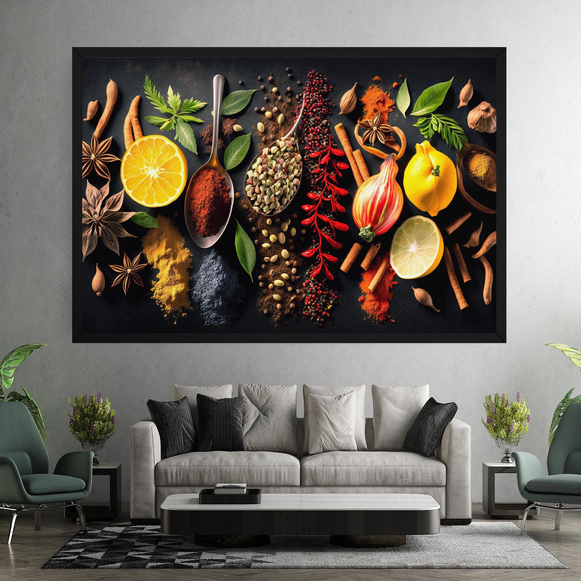 Leinwandbild Closeup Pices mockup 7