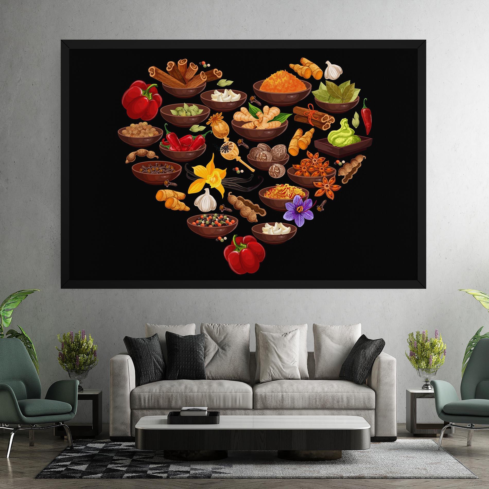 Leinwandbild Seasoning Heart mockup 7