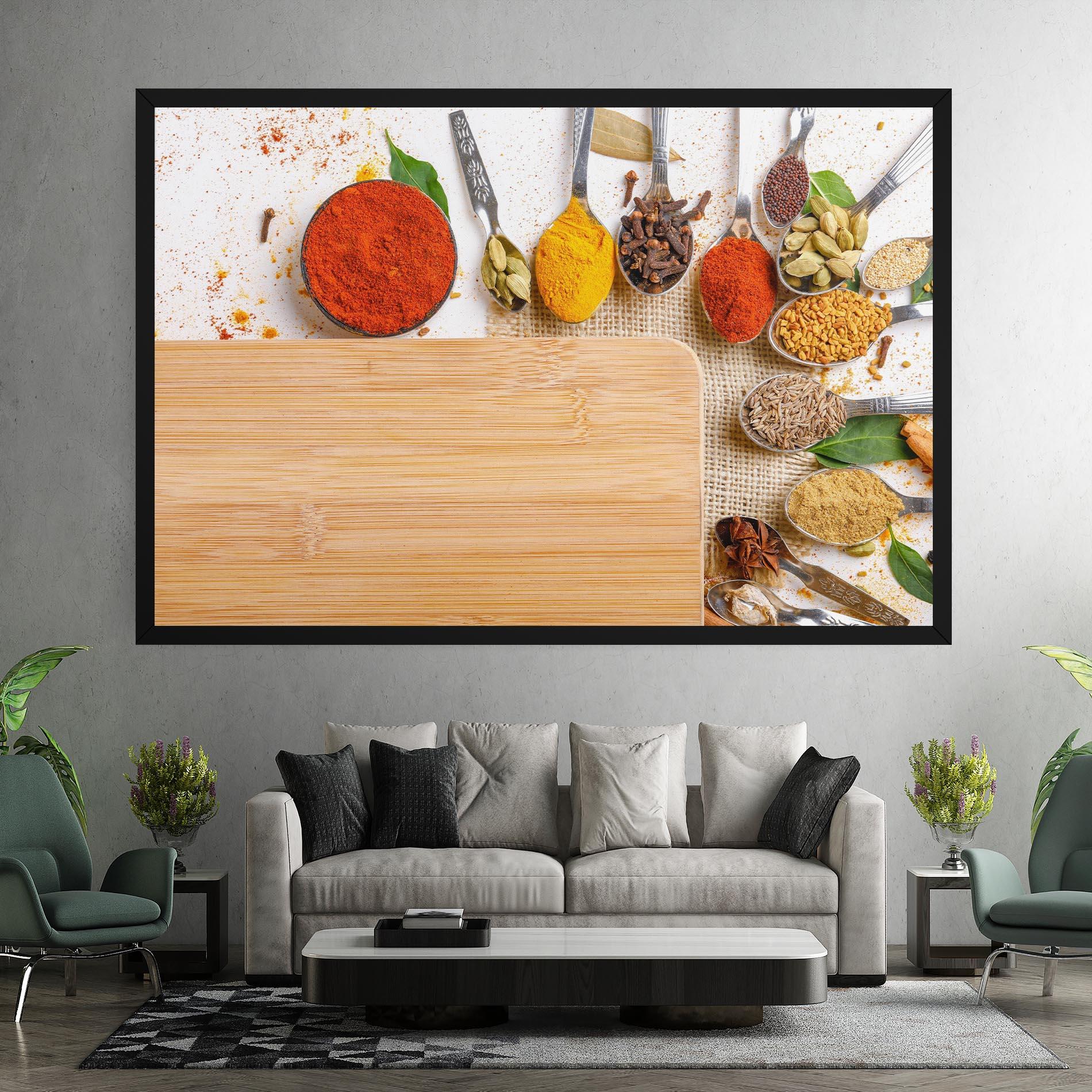 Leinwandbild Spices Spoons mockup 7