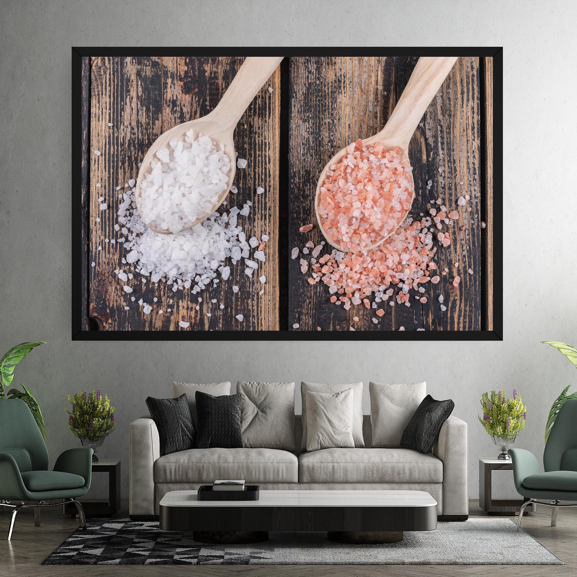 Leinwandbild Wooden Spoons Sea Salt mockup 7