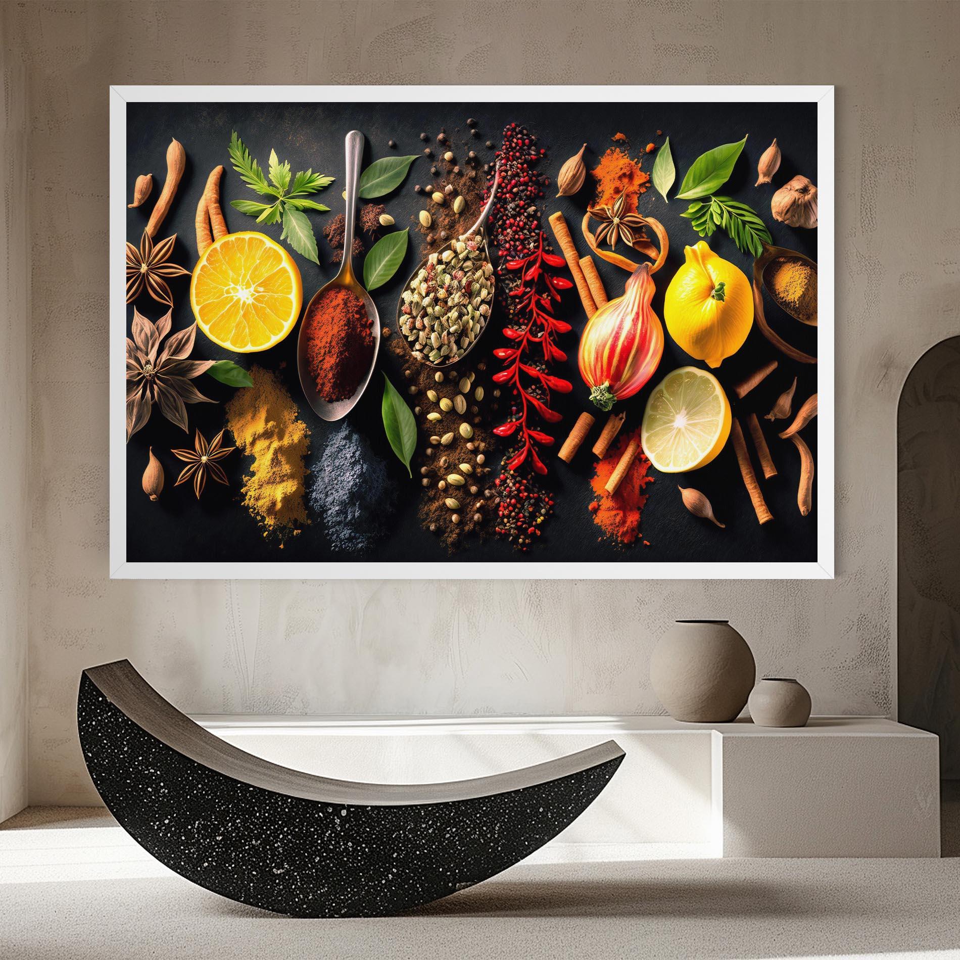 Leinwandbild Closeup Pices mockup 8