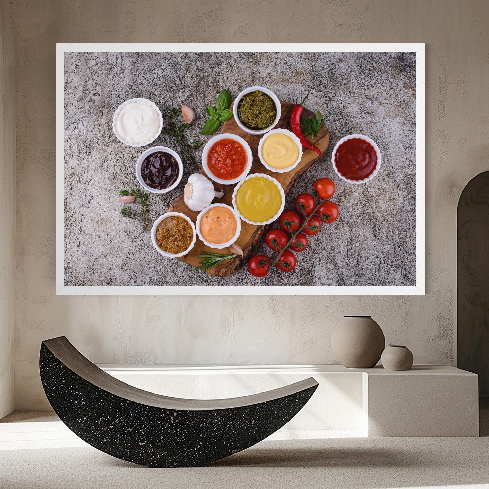 Leinwandbild Different Sauces mockup 8