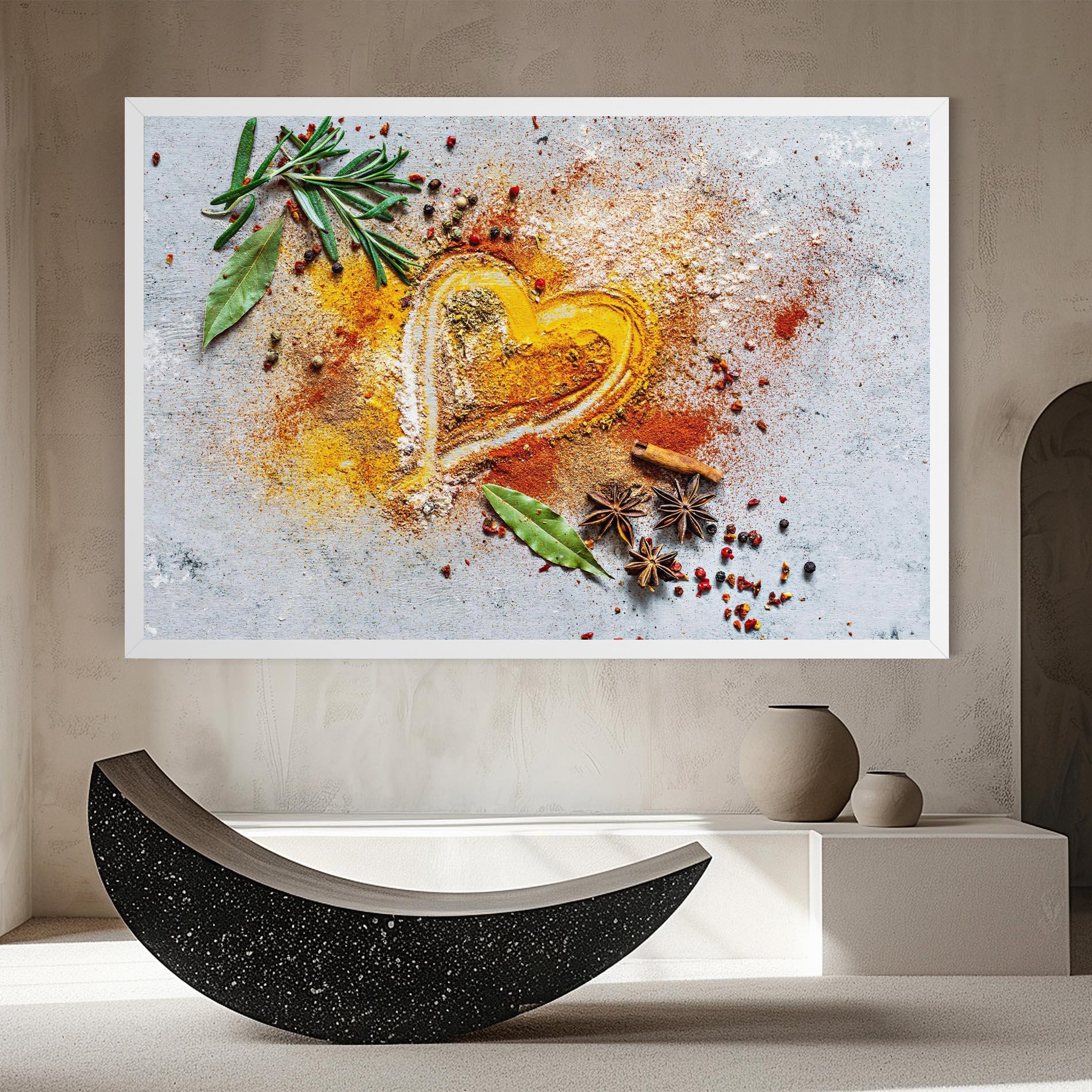 Leinwandbild Heart Spice Powders mockup 8