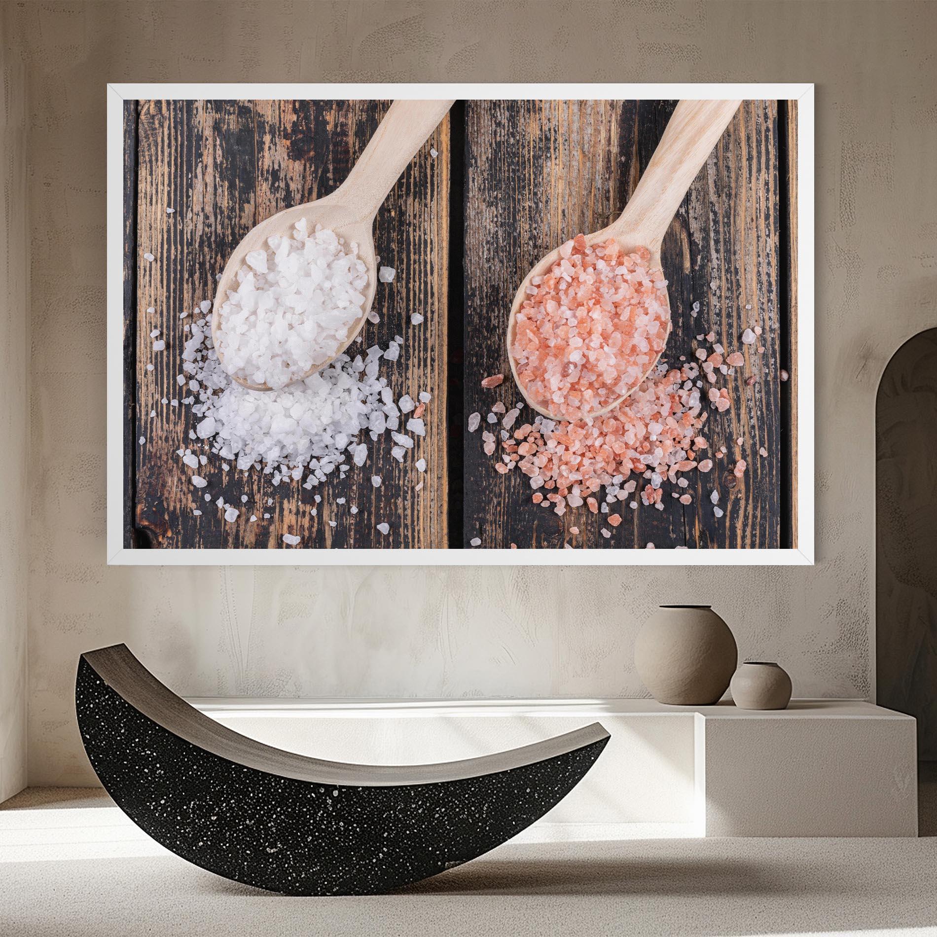 Leinwandbild Wooden Spoons Sea Salt mockup 8
