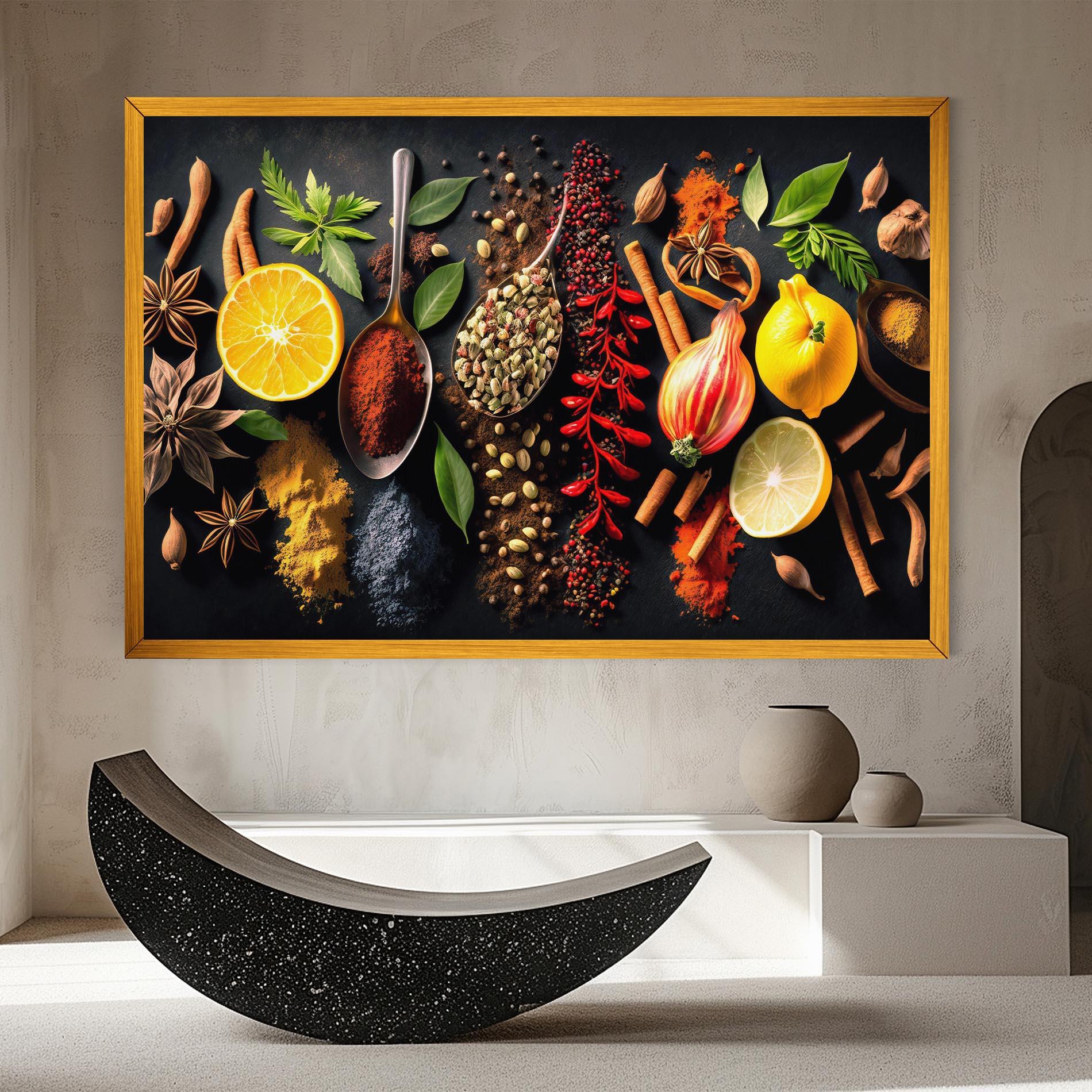 Leinwandbild Closeup Pices mockup 8