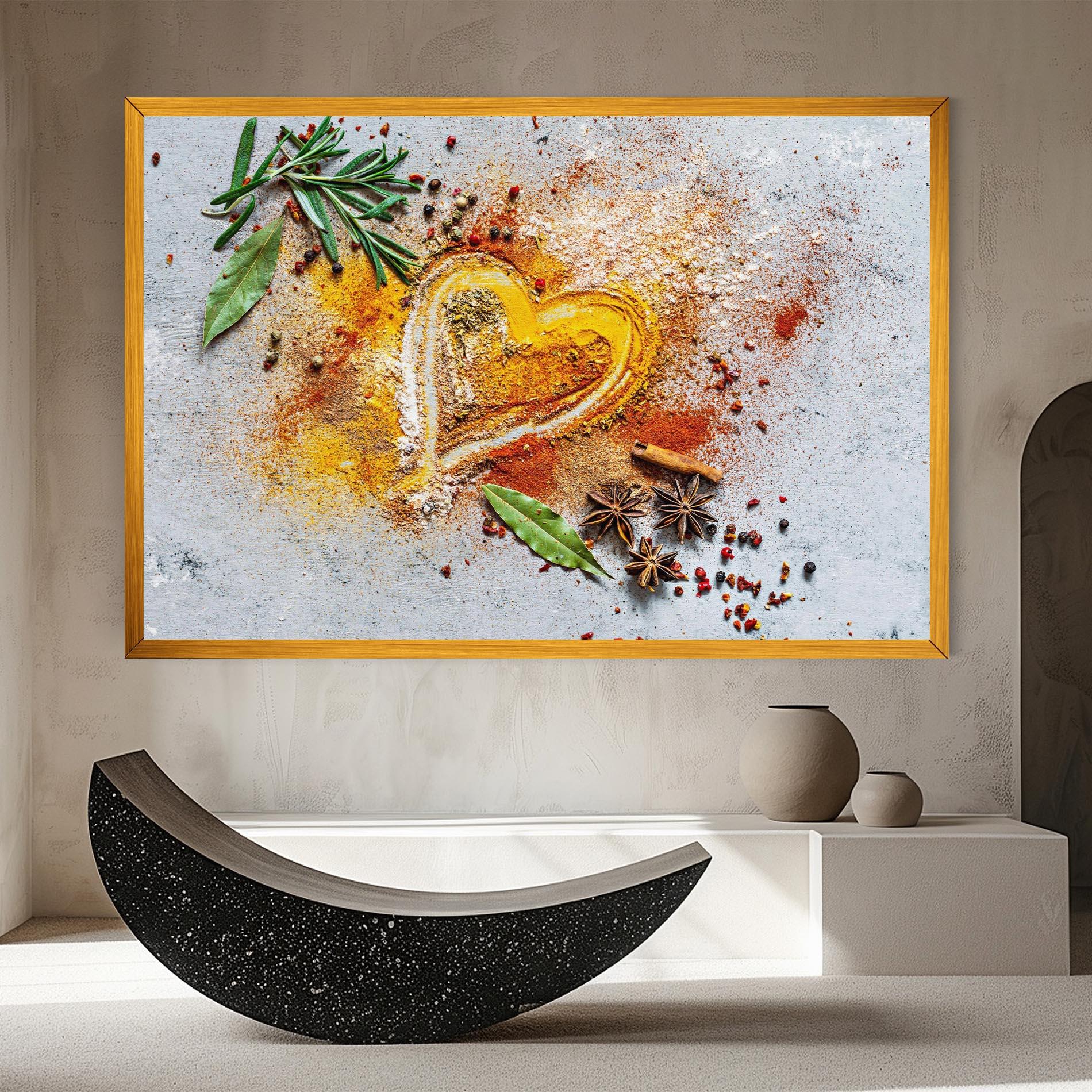 Leinwandbild Heart Spice Powders mockup 8