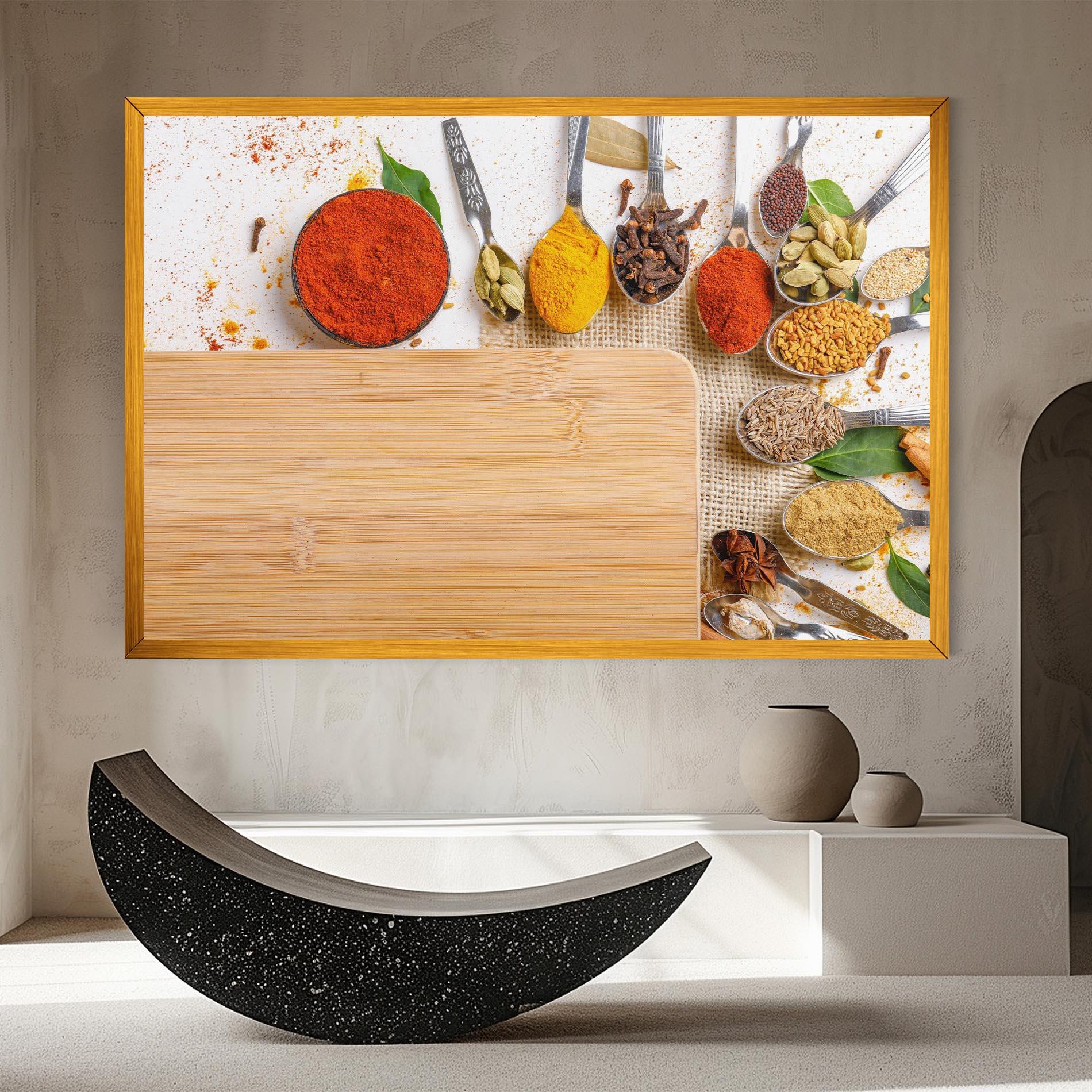Leinwandbild Spices Spoons mockup 8