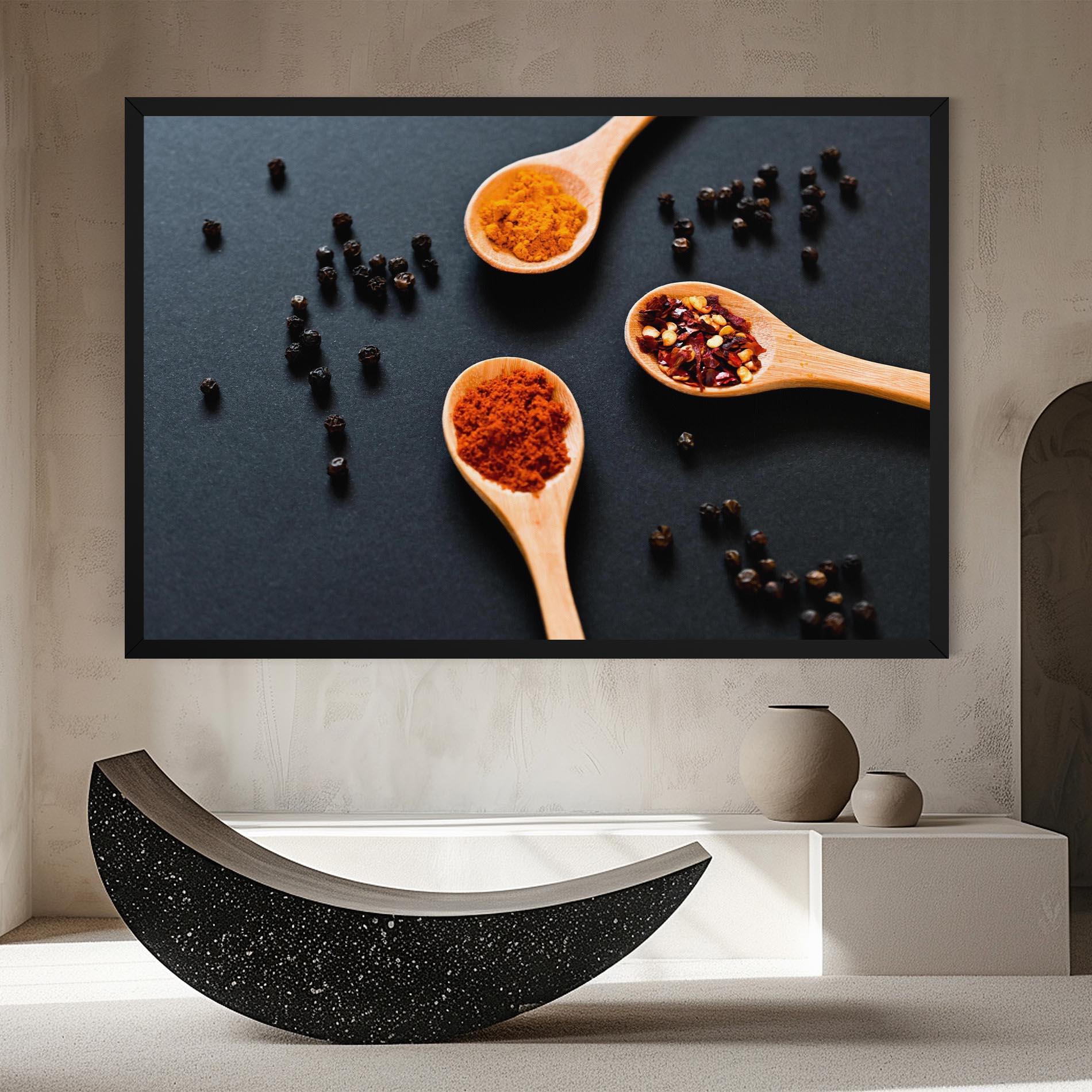 Leinwandbild 3 Seasonings Spoons mockup 8
