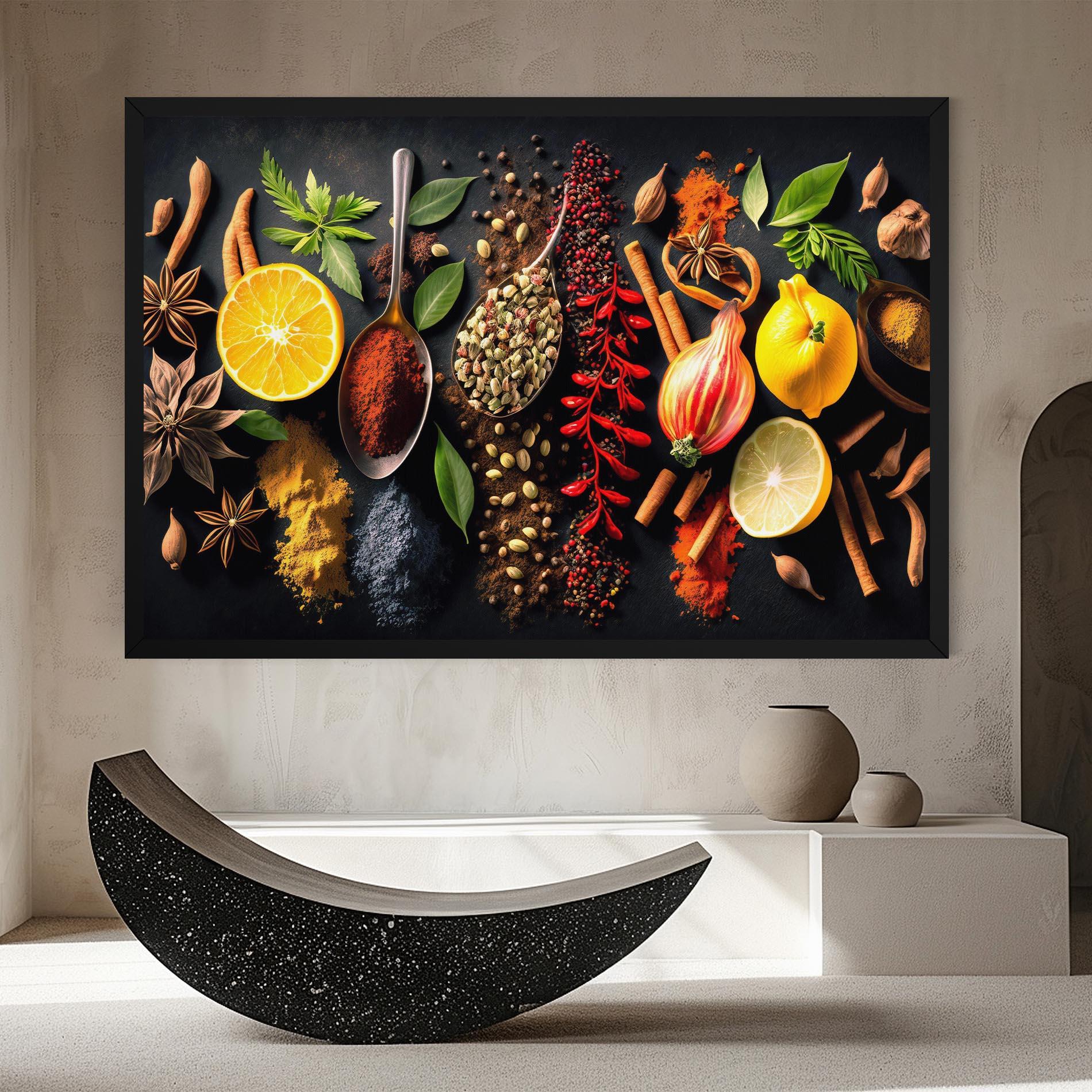 Leinwandbild Closeup Pices mockup 8