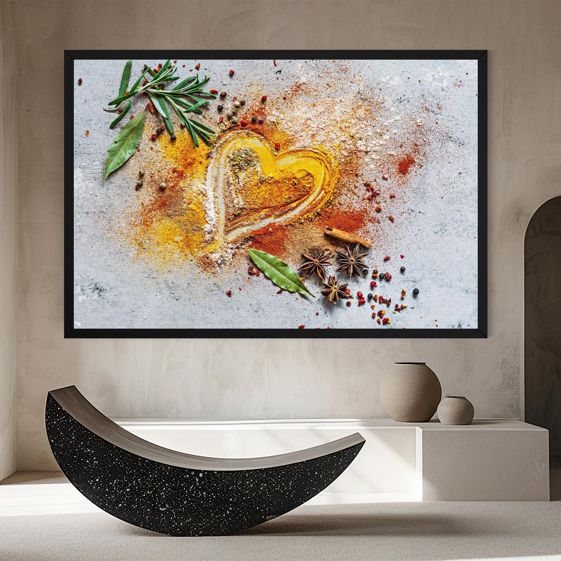 Leinwandbild Heart Spice Powders mockup 8