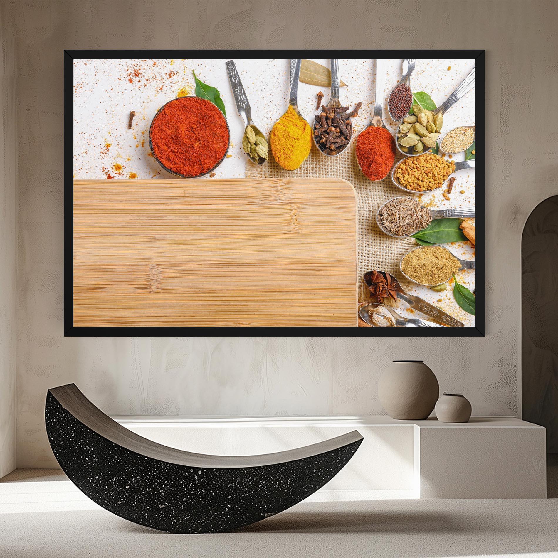 Leinwandbild Spices Spoons mockup 8