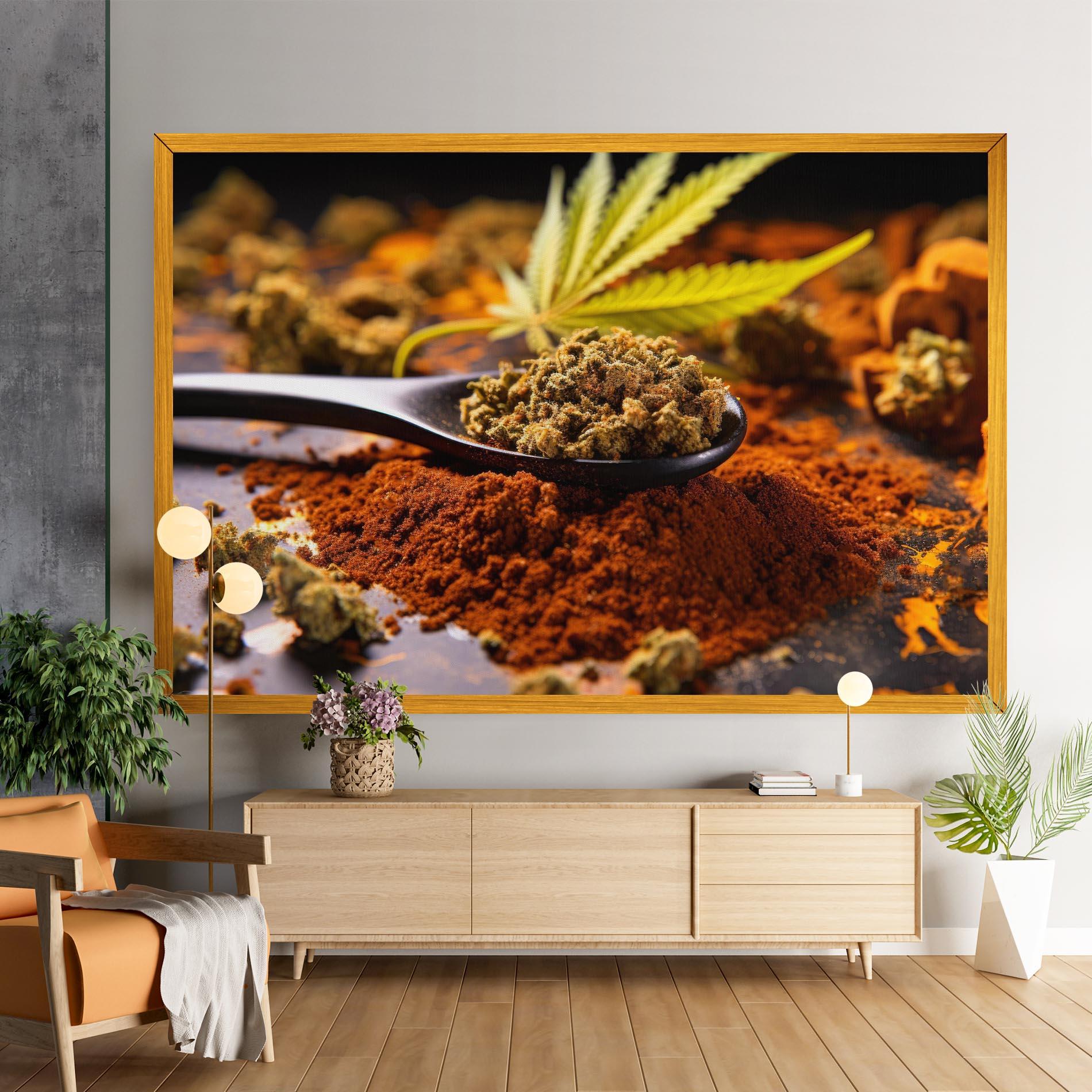 Leinwandbild Cannabis Seasoning mockup 9