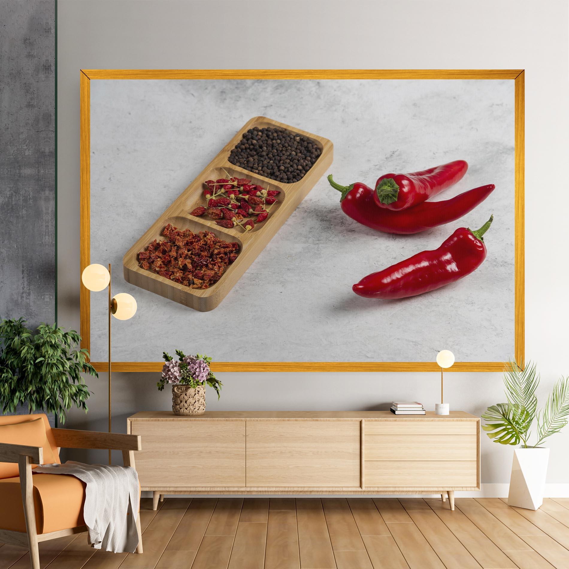 Leinwandbild Hot Chili Spices mockup 9