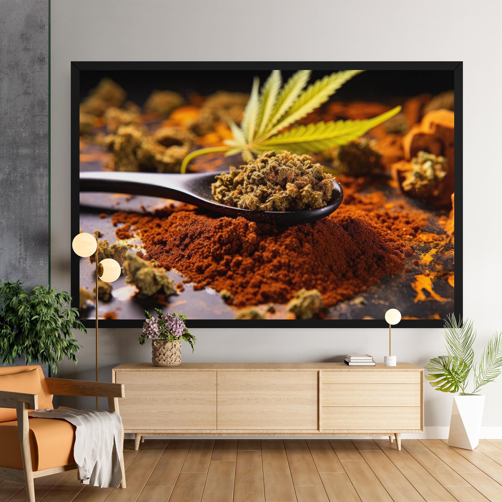Leinwandbild Cannabis Seasoning mockup 9