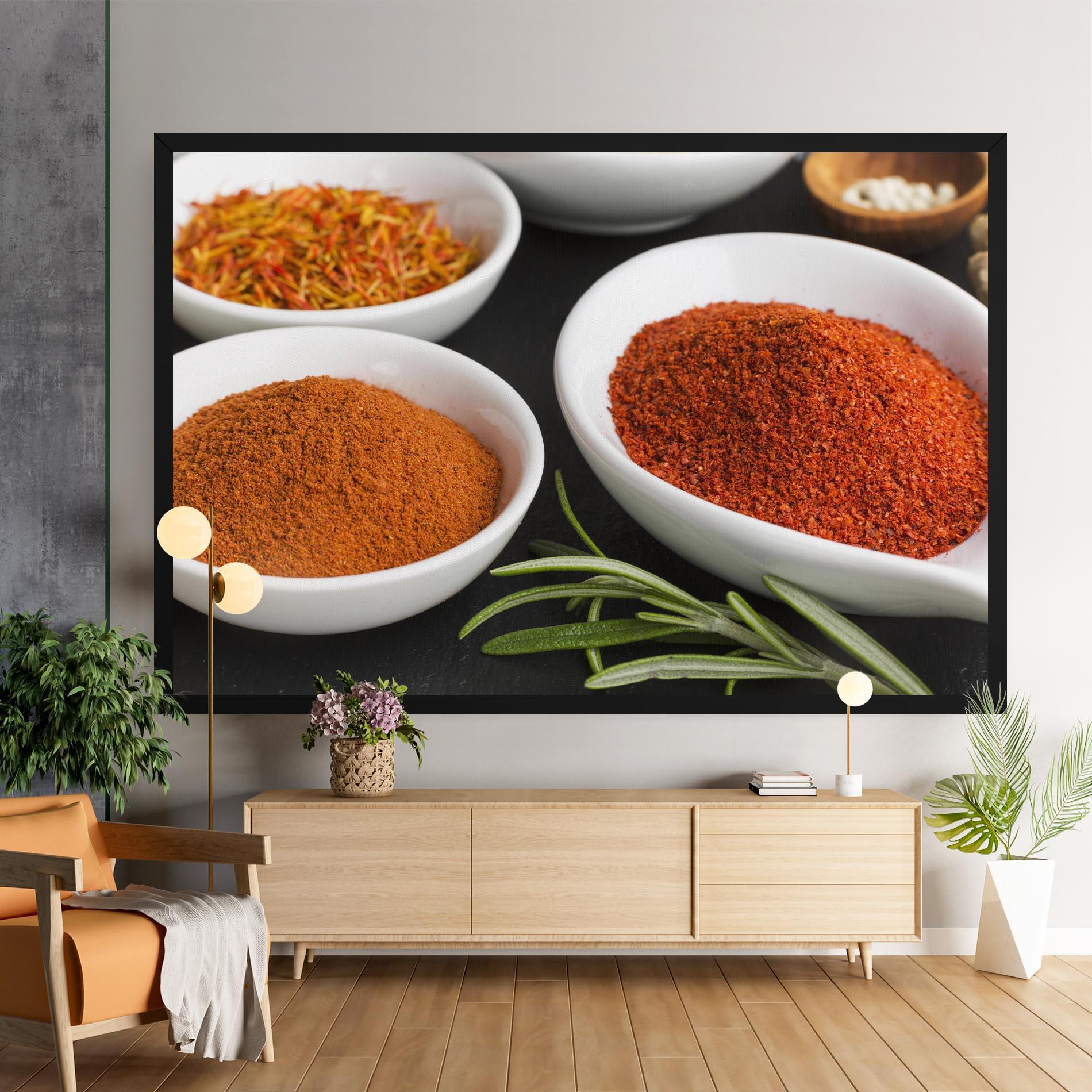 Leinwandbild Close Up Spices Powder mockup 9