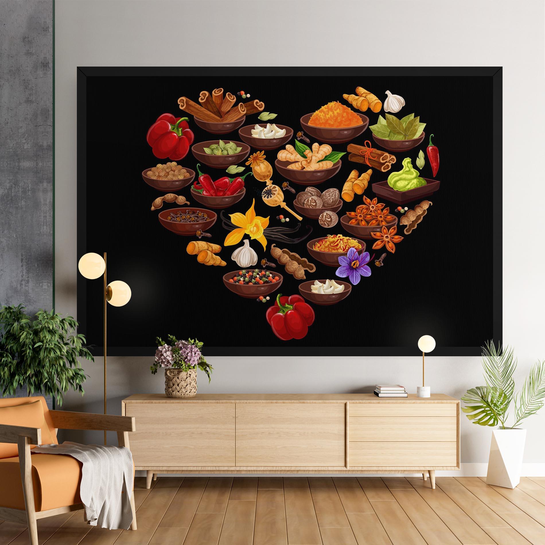 Leinwandbild Seasoning Heart mockup 9