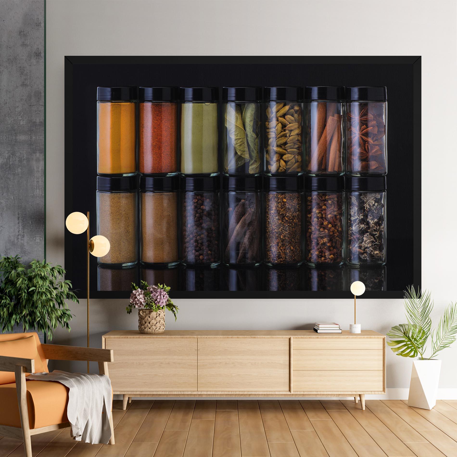 Leinwandbild Seasonings Jars mockup 9
