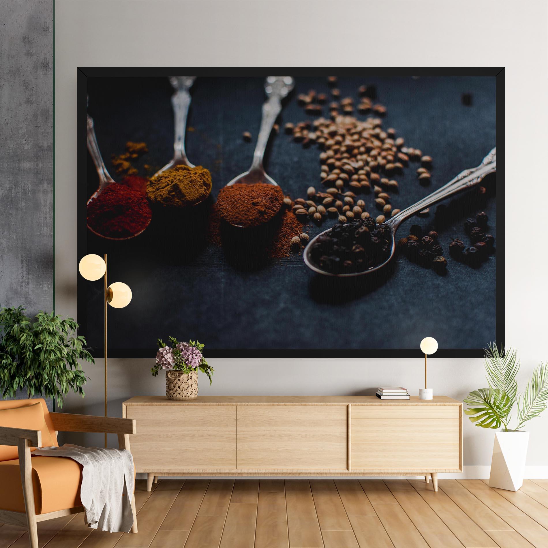 Leinwandbild Spices Spoon mockup 9