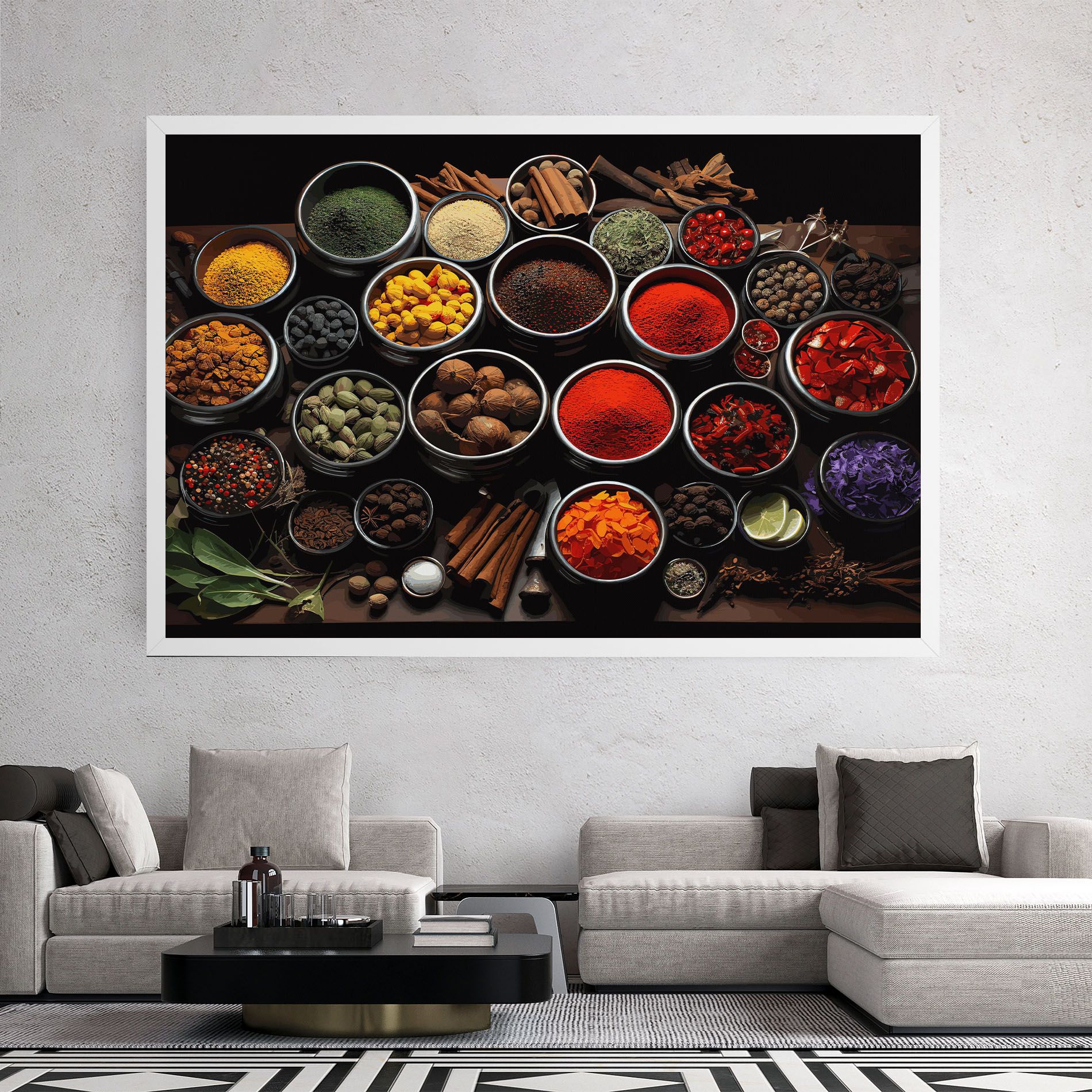 Colorful Herbs Art mockup 2