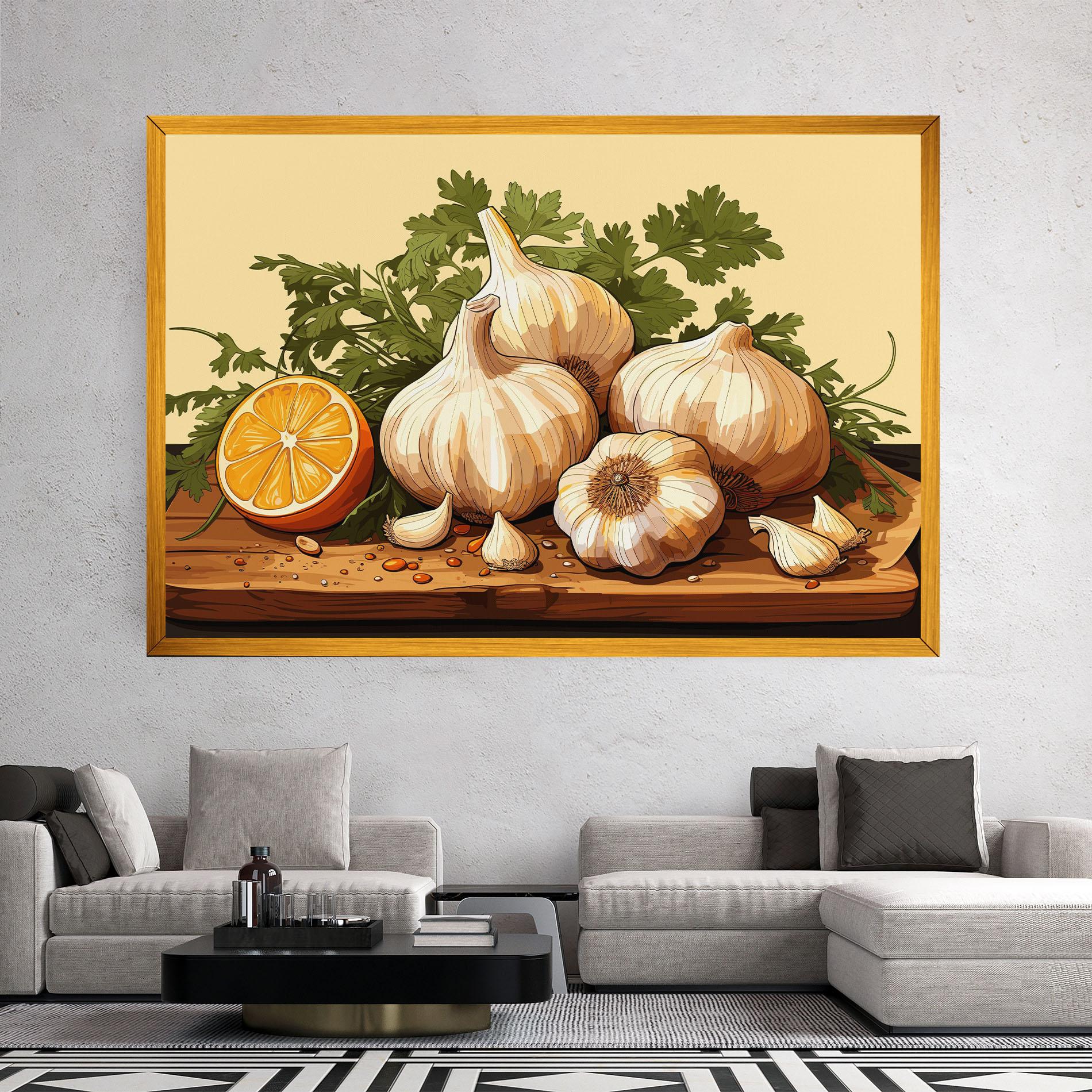 Leinwandbild Garlic Lemon mockup 2