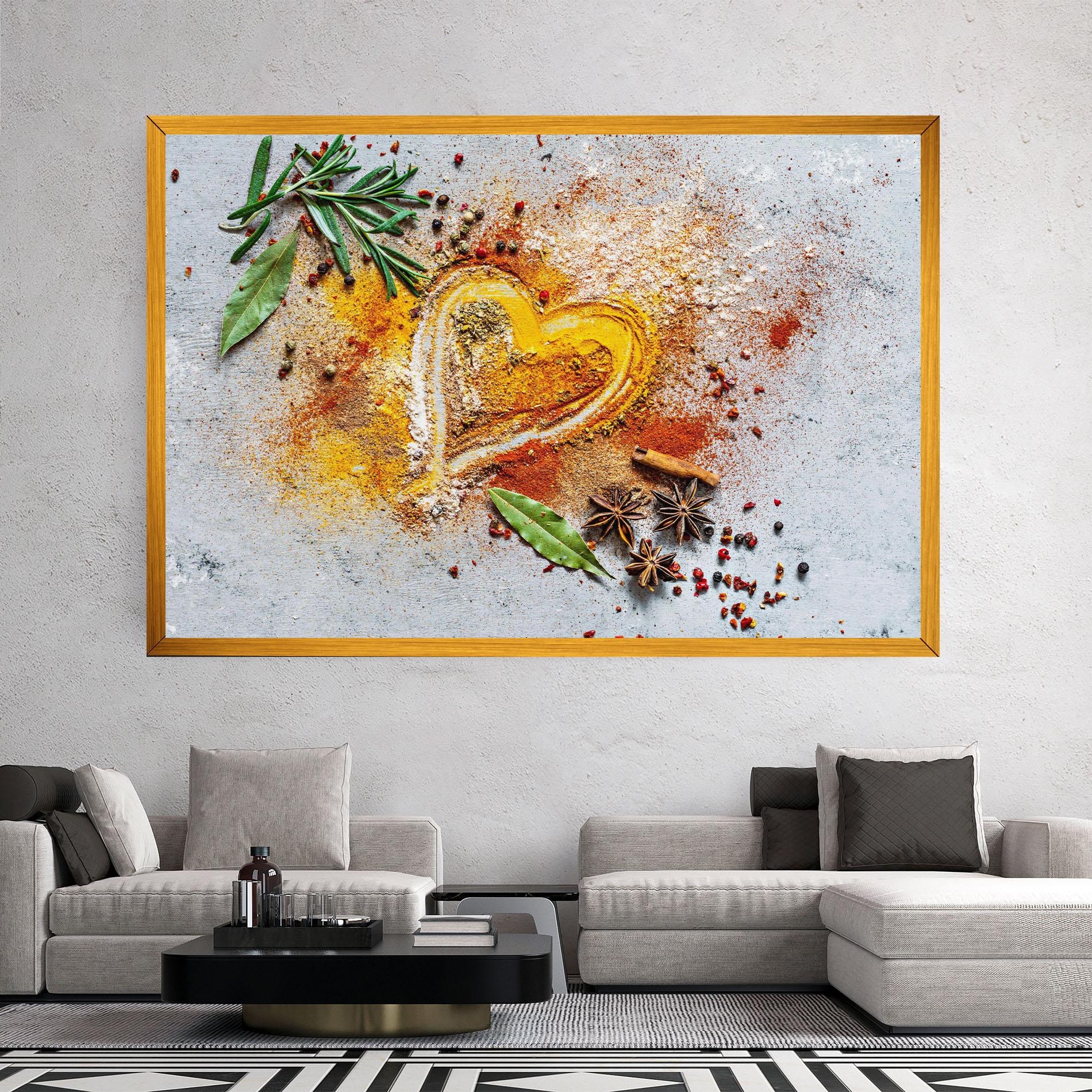 Leinwandbild Heart Spice Powders mockup 2