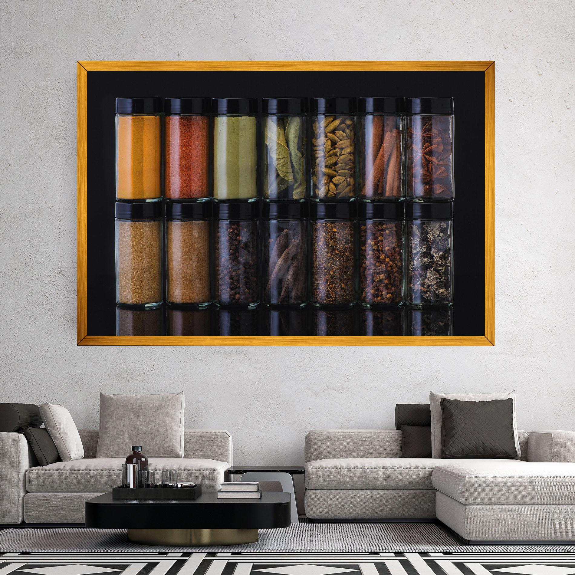 Leinwandbild Seasonings Jars mockup 2
