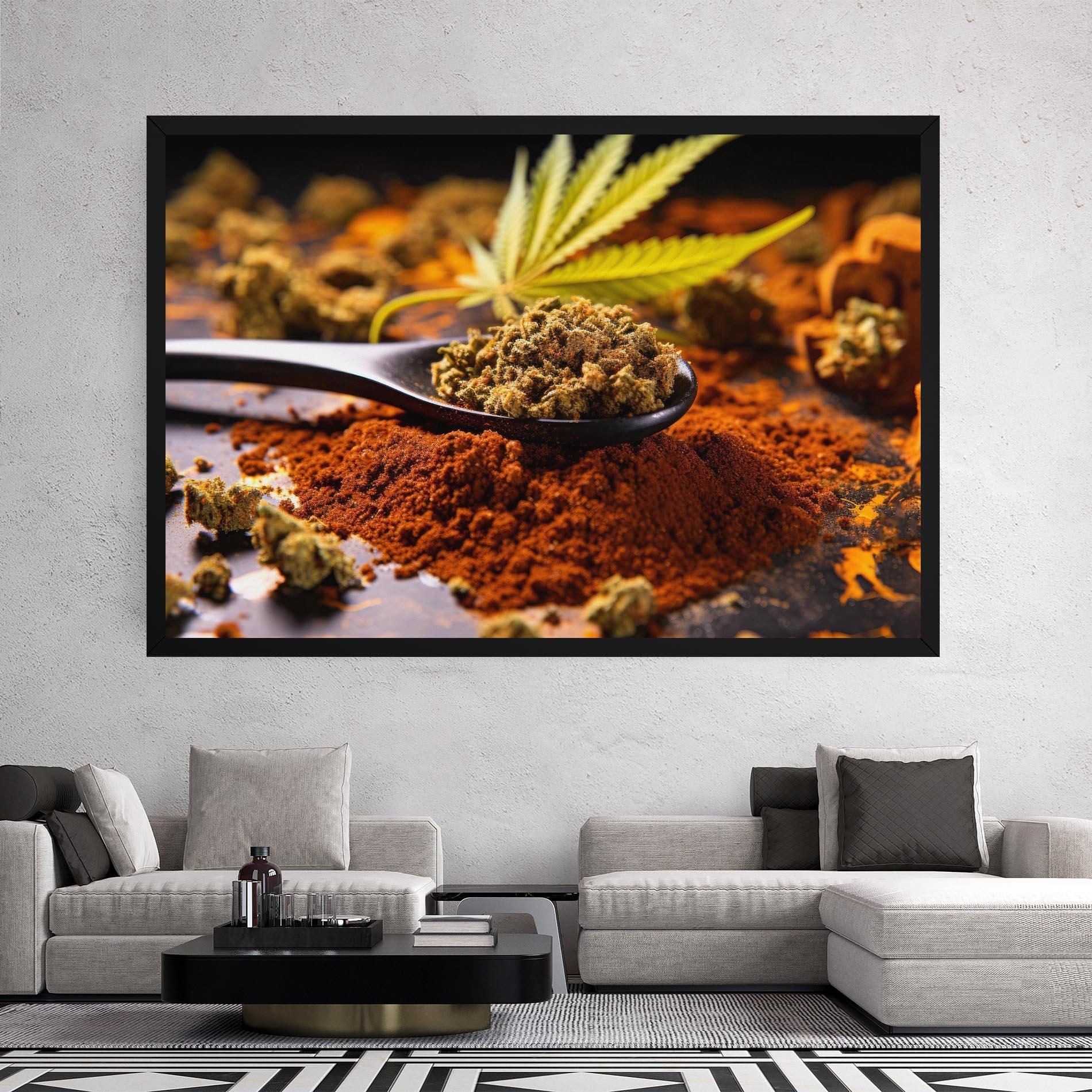 Leinwandbild Cannabis Seasoning mockup 2
