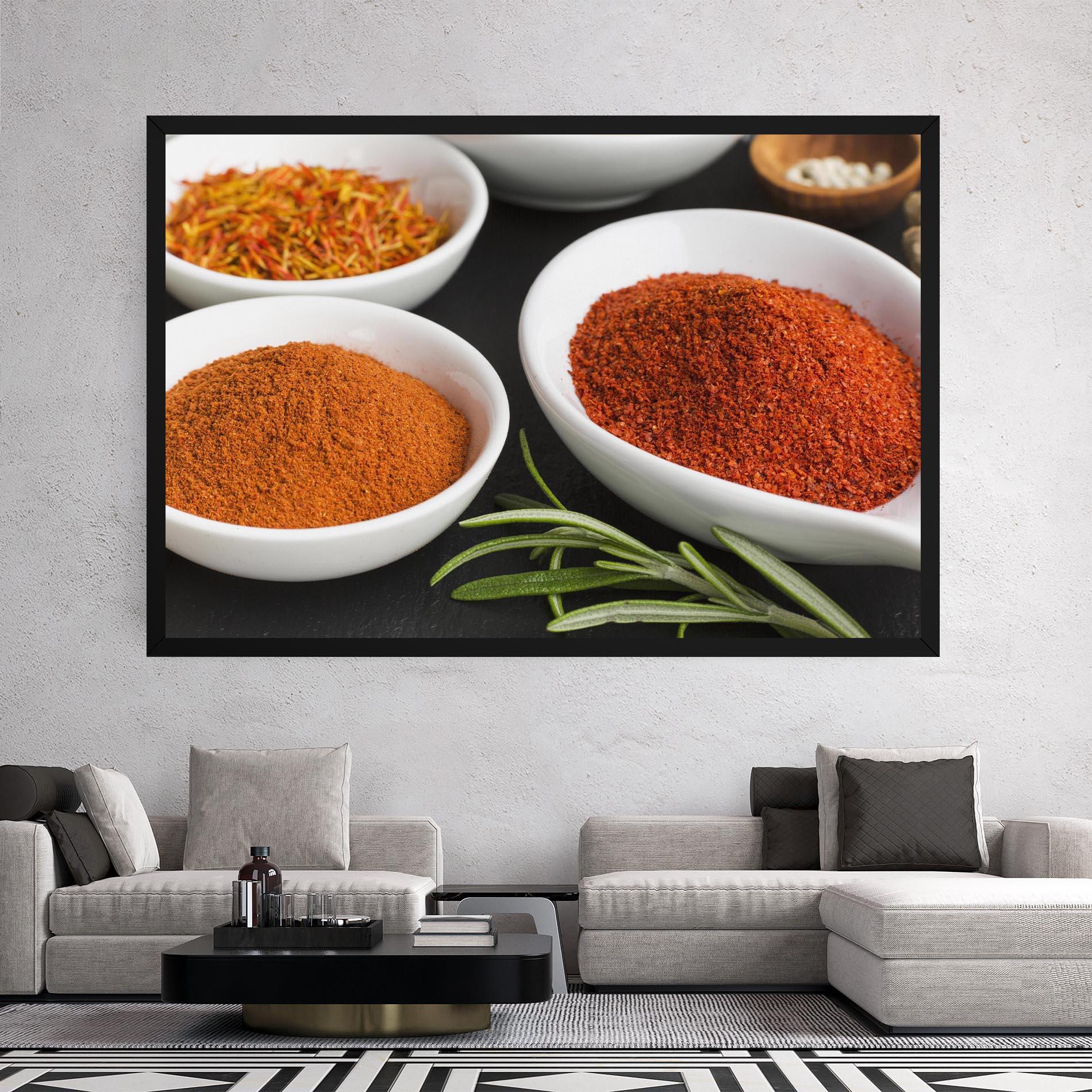 Leinwandbild Close Up Spices Powder mockup 2