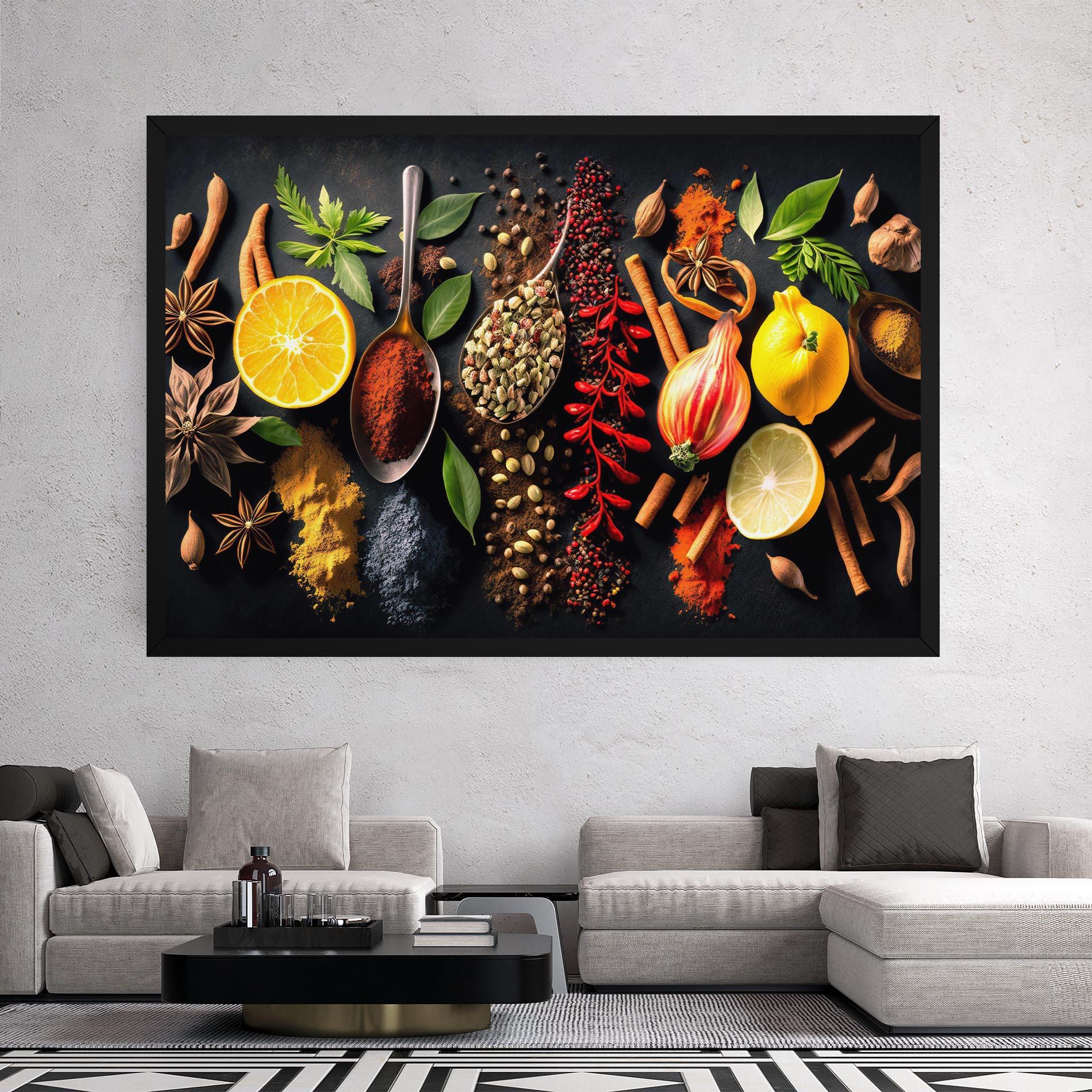 Leinwandbild Closeup Pices mockup 2