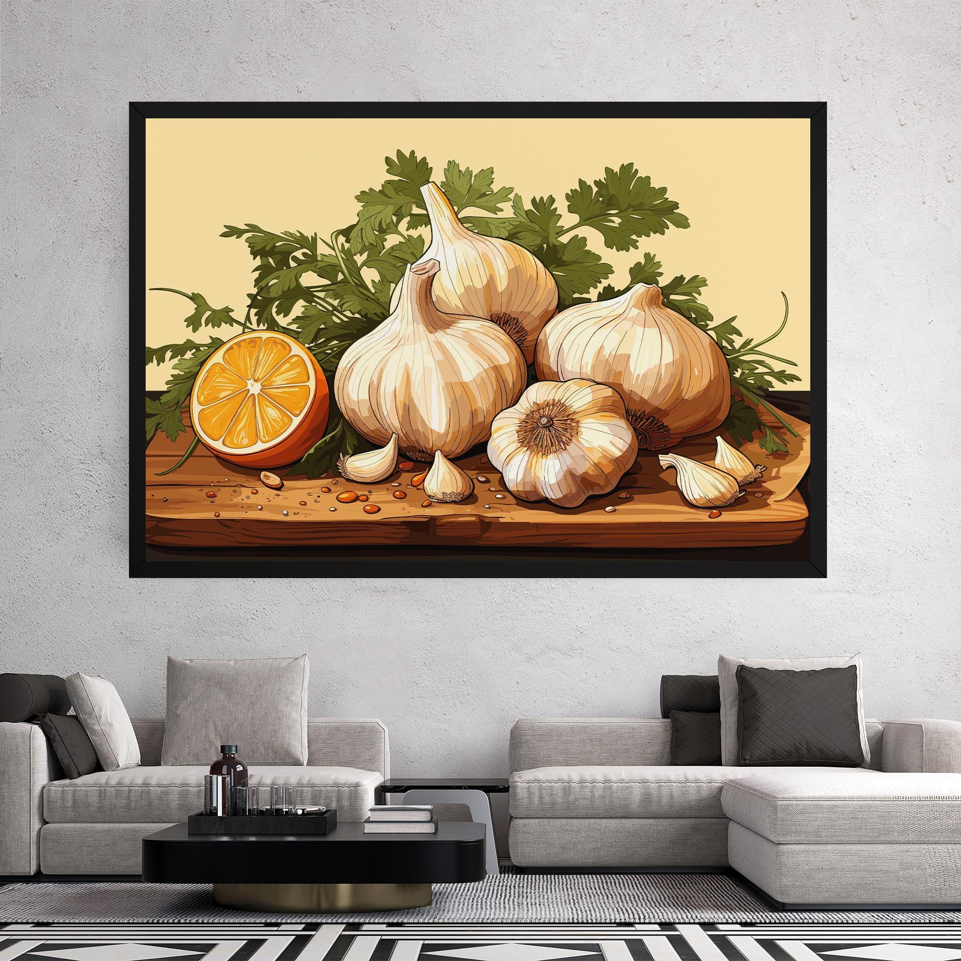 Leinwandbild Garlic Lemon mockup 2