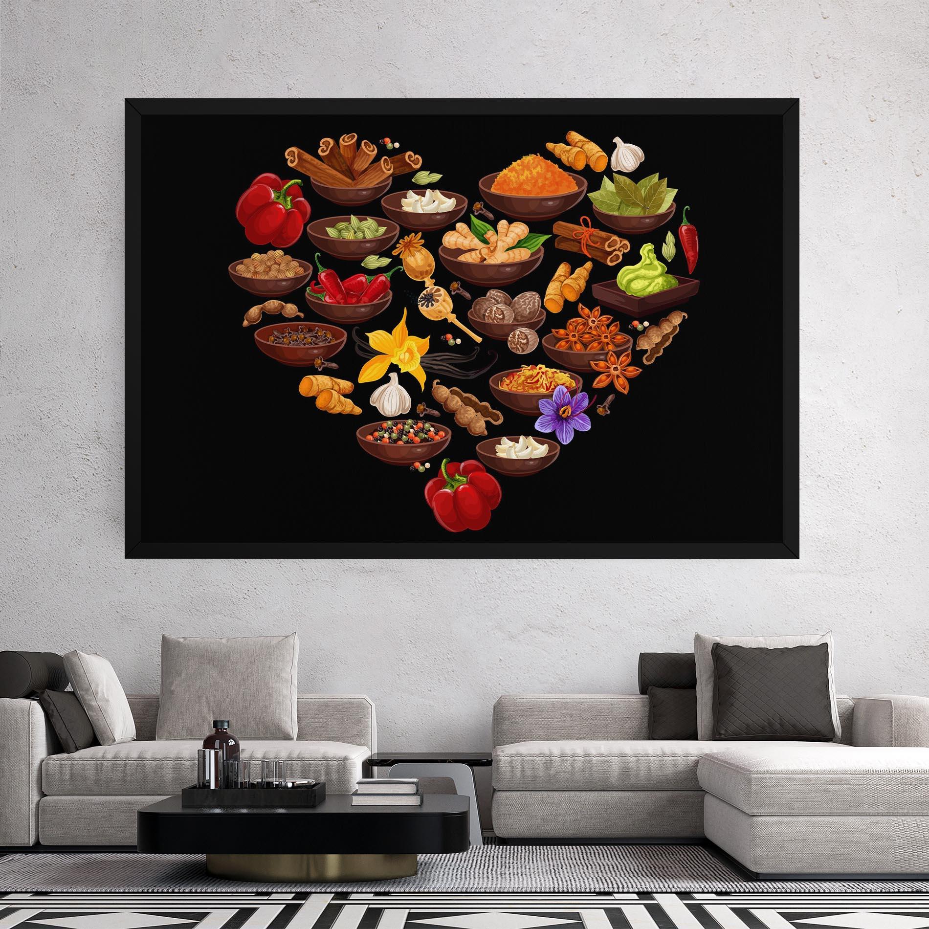 Leinwandbild Seasoning Heart mockup 2