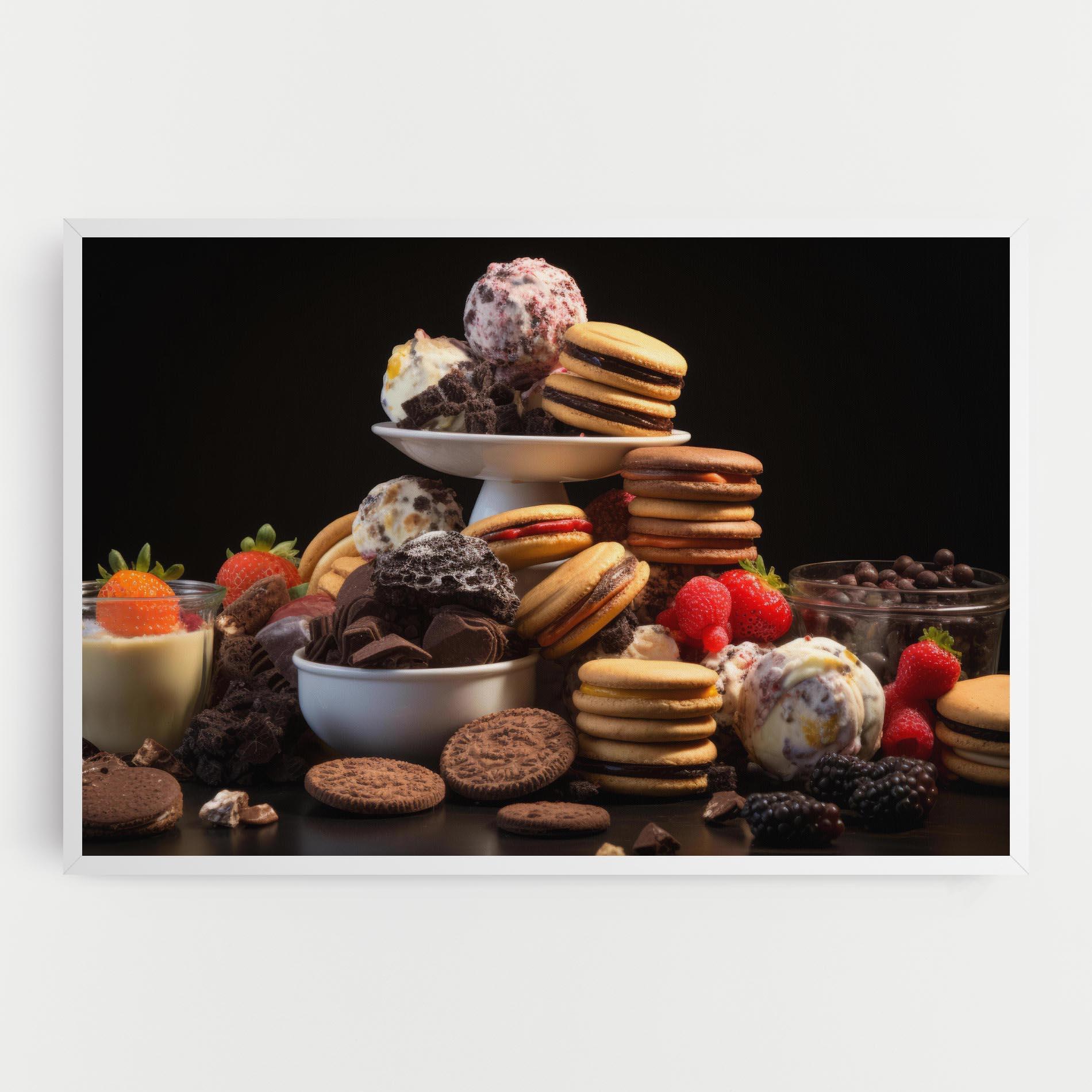 Leinwandbild Ice Cream Cookies mockup 0
