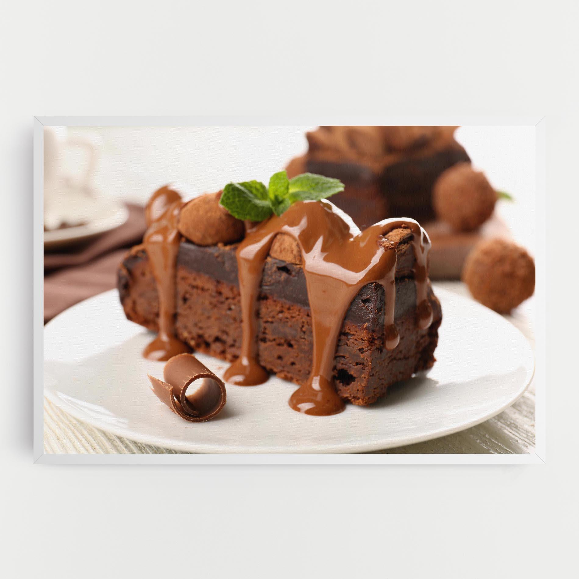 Leinwandbild Mint Chocolate Cake mockup 0