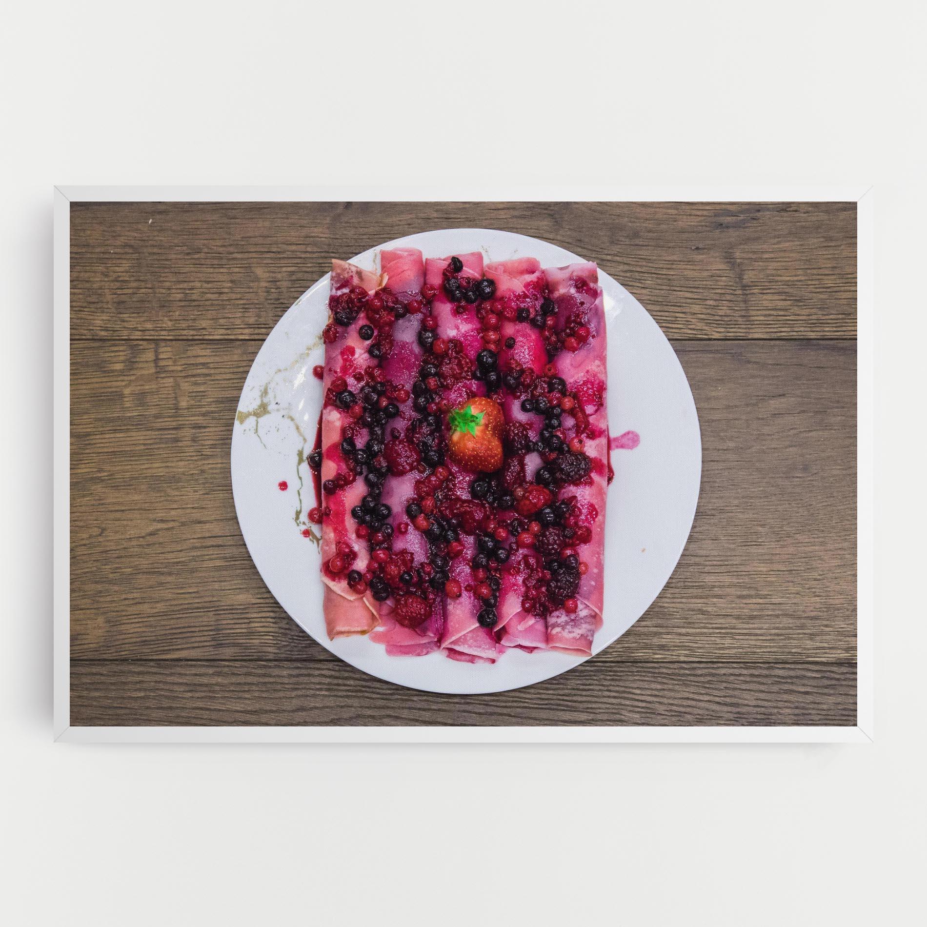 Leinwandbild Strawberry Pancakes mockup 0