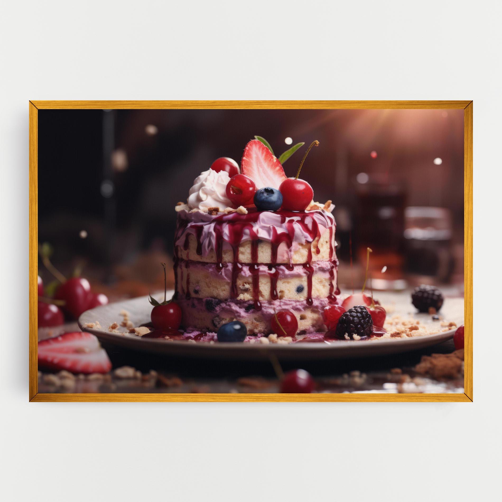 Leinwandbild Berries Dessert mockup 0