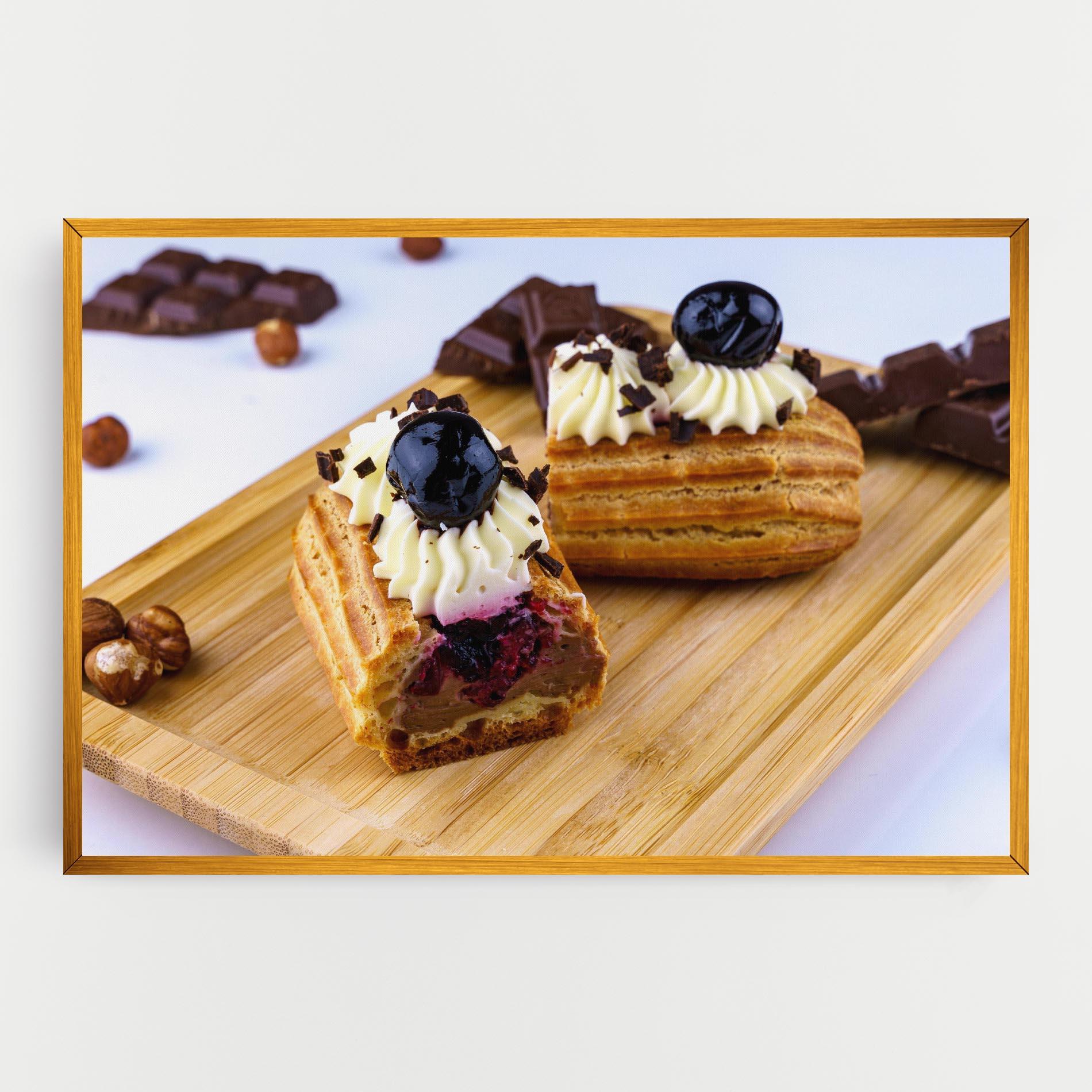 Leinwandbild Blueberry Eclair mockup 0