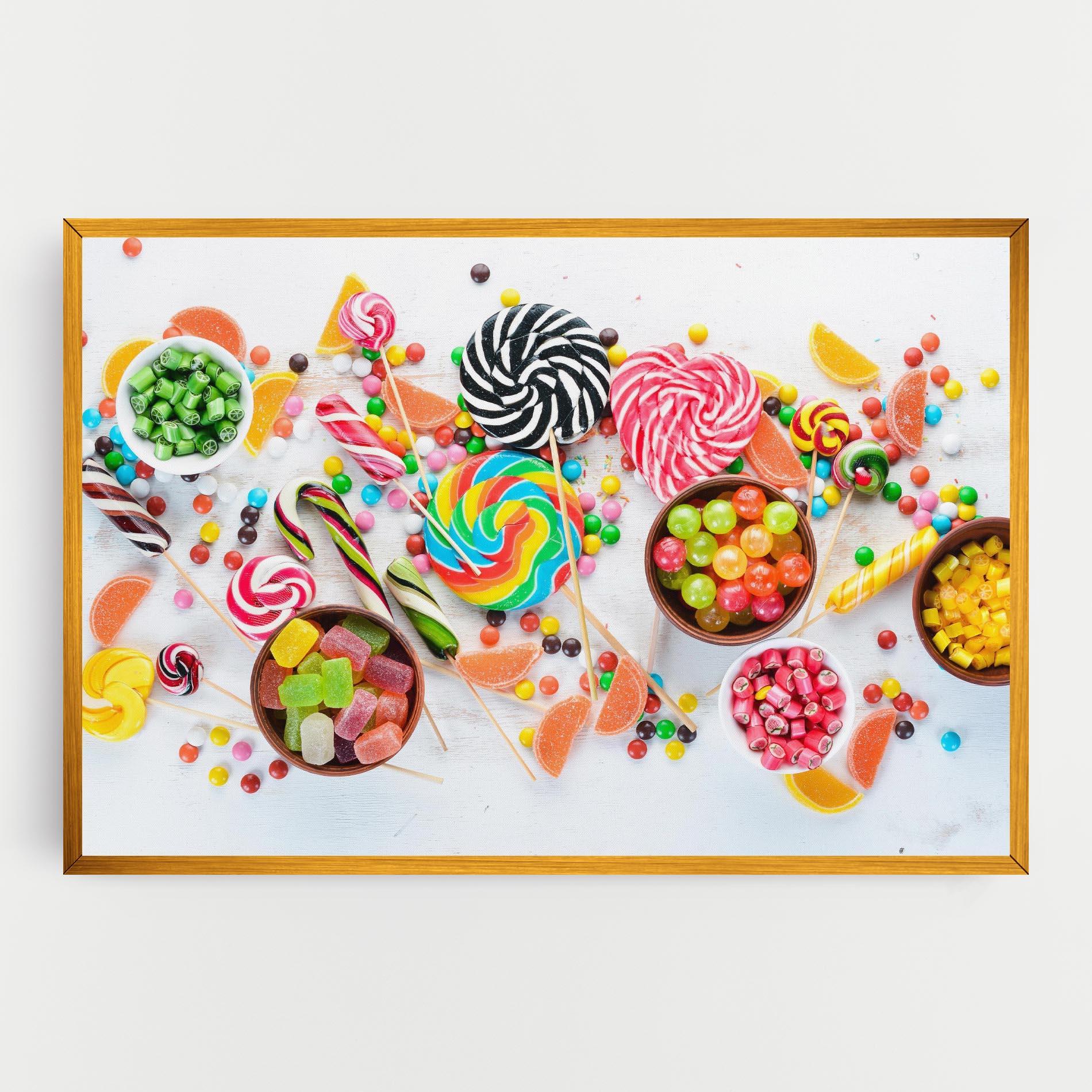 Leinwandbild Colorful Candies Jelly mockup 0